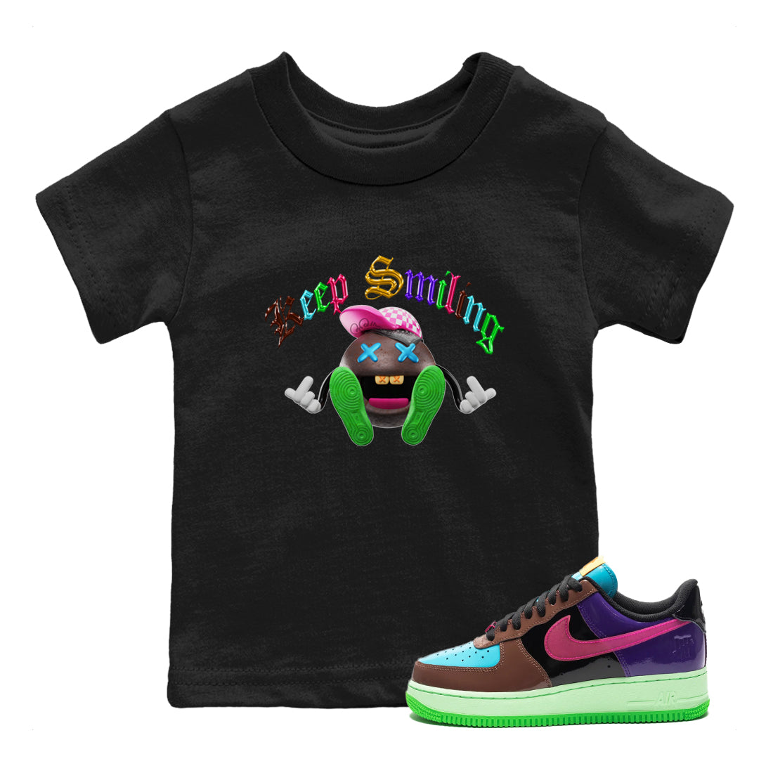 Keep Smiling Kids Tops - Air Force 1 Undefeated Fauna Brown