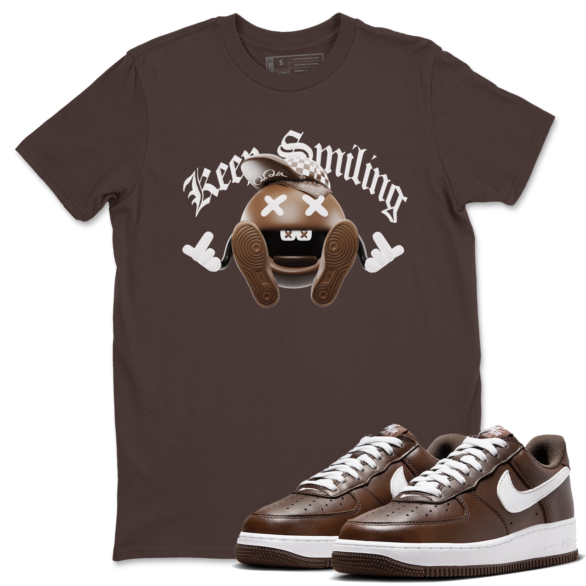 Keep Smiling snkmatch Tee - Air Force 1 Chocolate