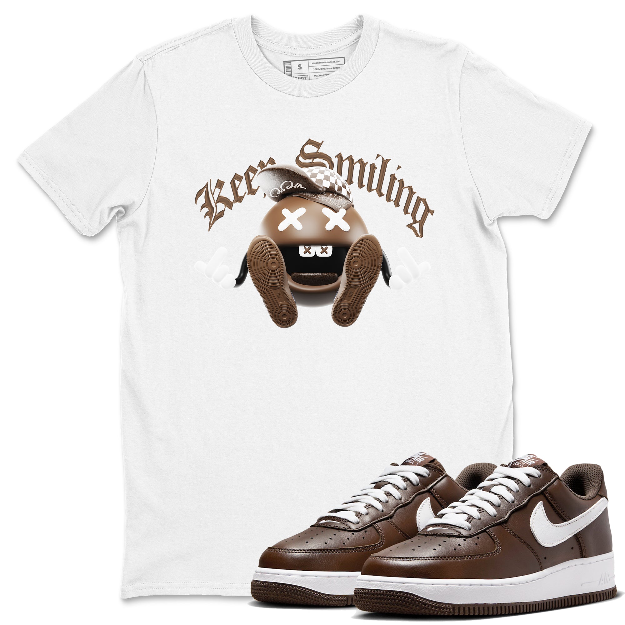Keep Smiling snkmatch Tee - Air Force 1 Chocolate