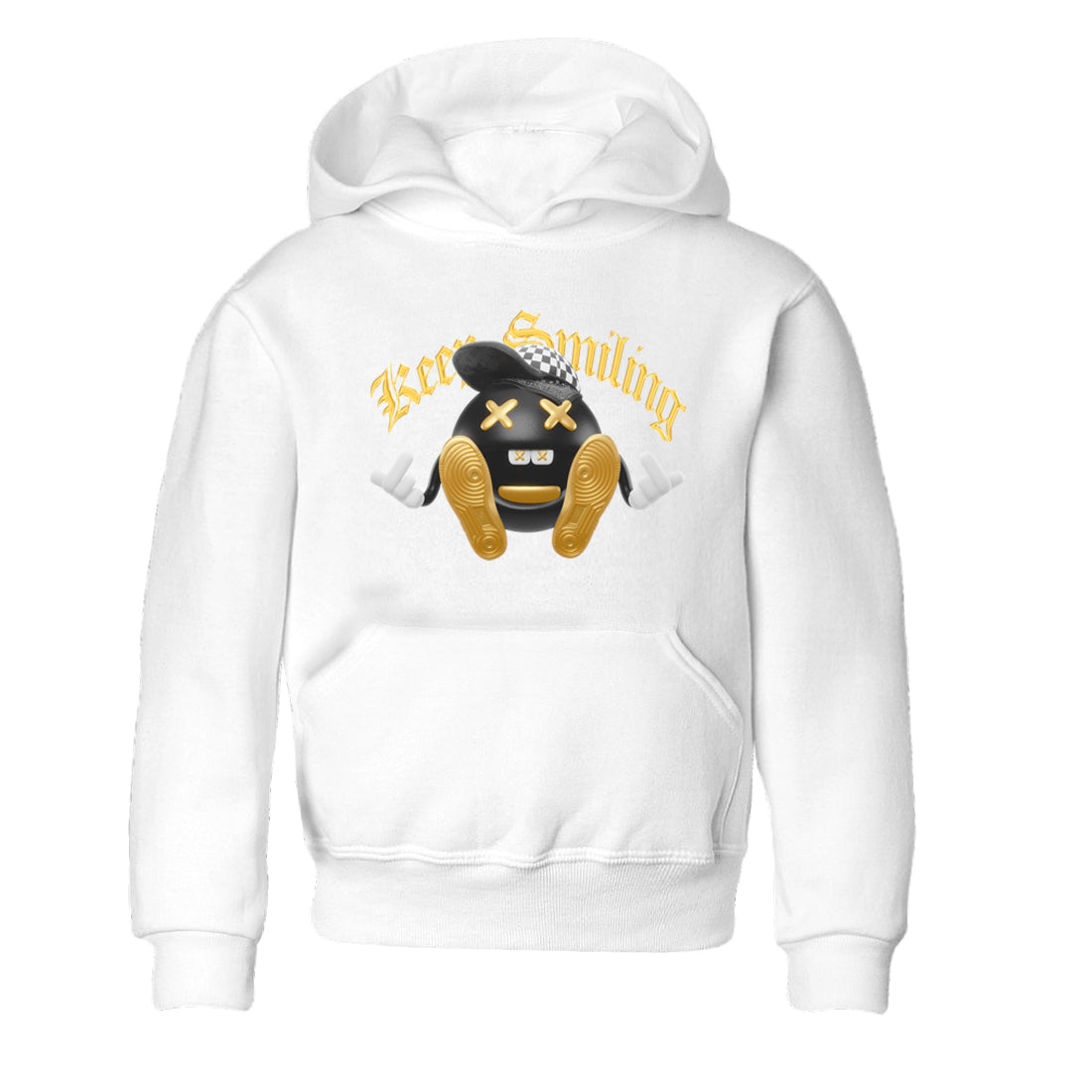 Keep Smiling snkmatch Tees Kids - Air Jordan 1 Black Metallic Gold