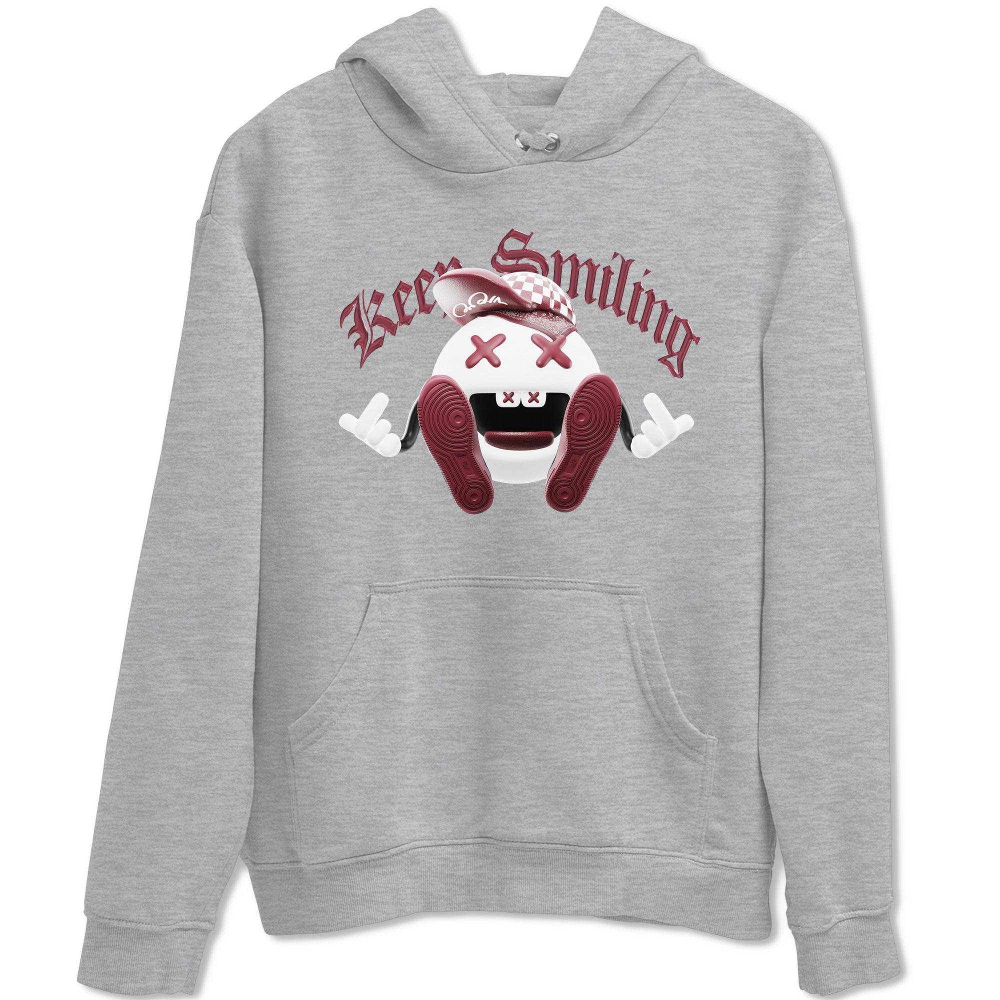 Keep Smiling snkmatch Tee - Air Jordan 1 Metallic Burgundy