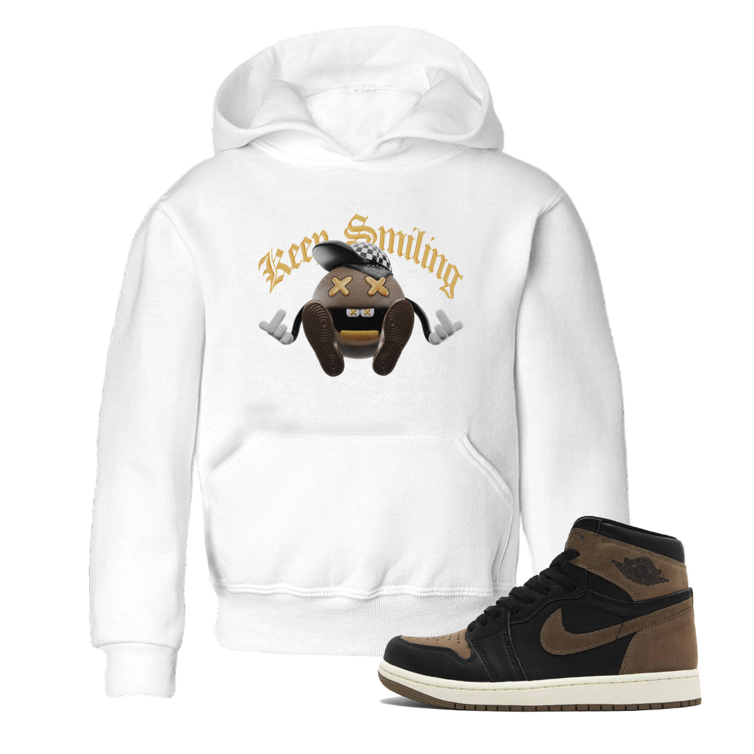 Keep Smiling snkmatch Tee Kids - Air Jordan 1 Palomino