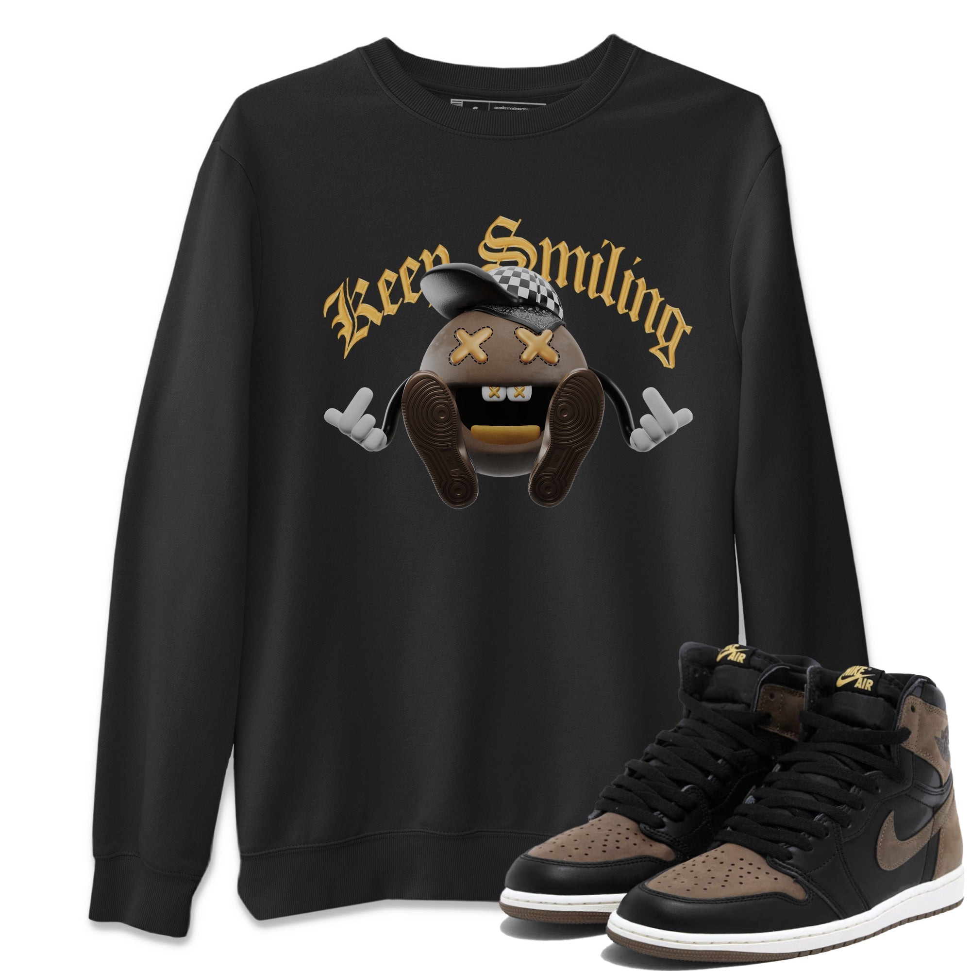 Keep Smiling snkmatch Tee - Air Jordan 1 Palomino