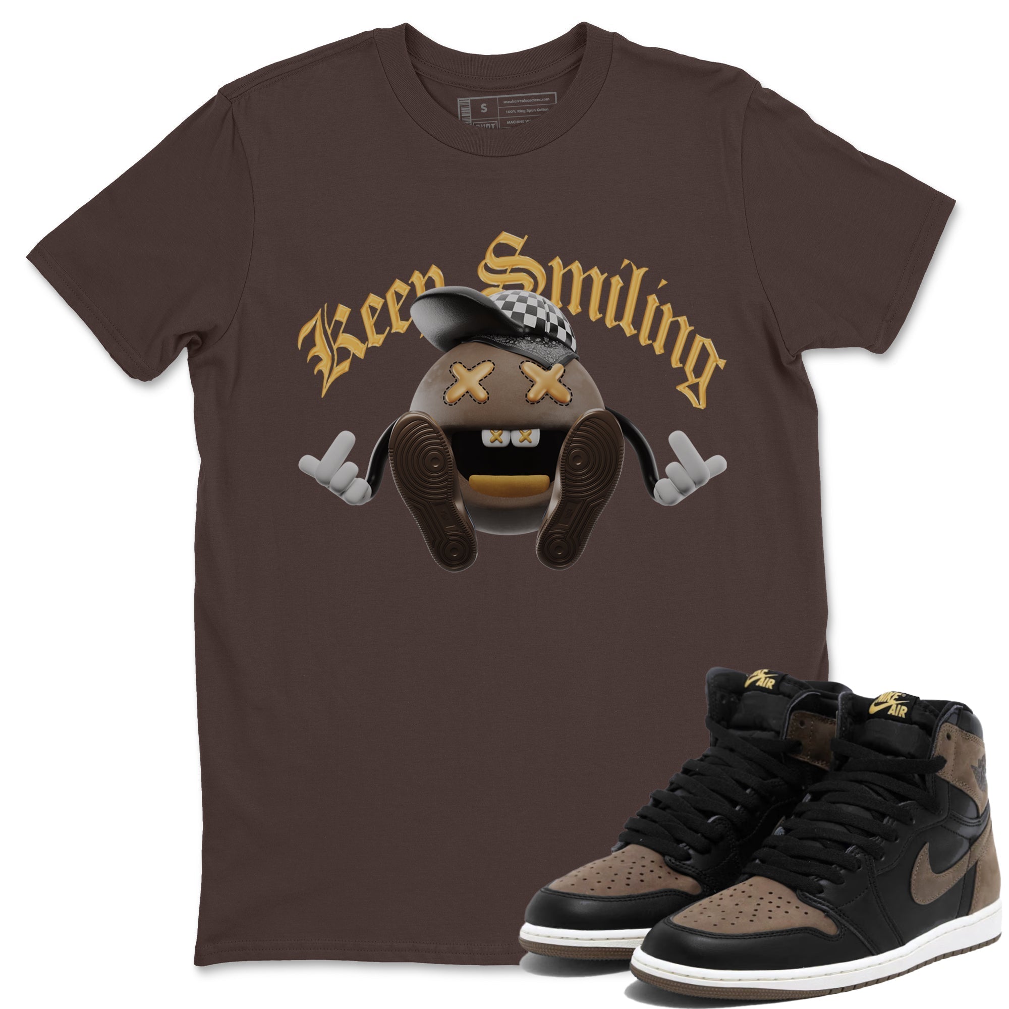 Keep Smiling snkmatch Tee - Air Jordan 1 Palomino