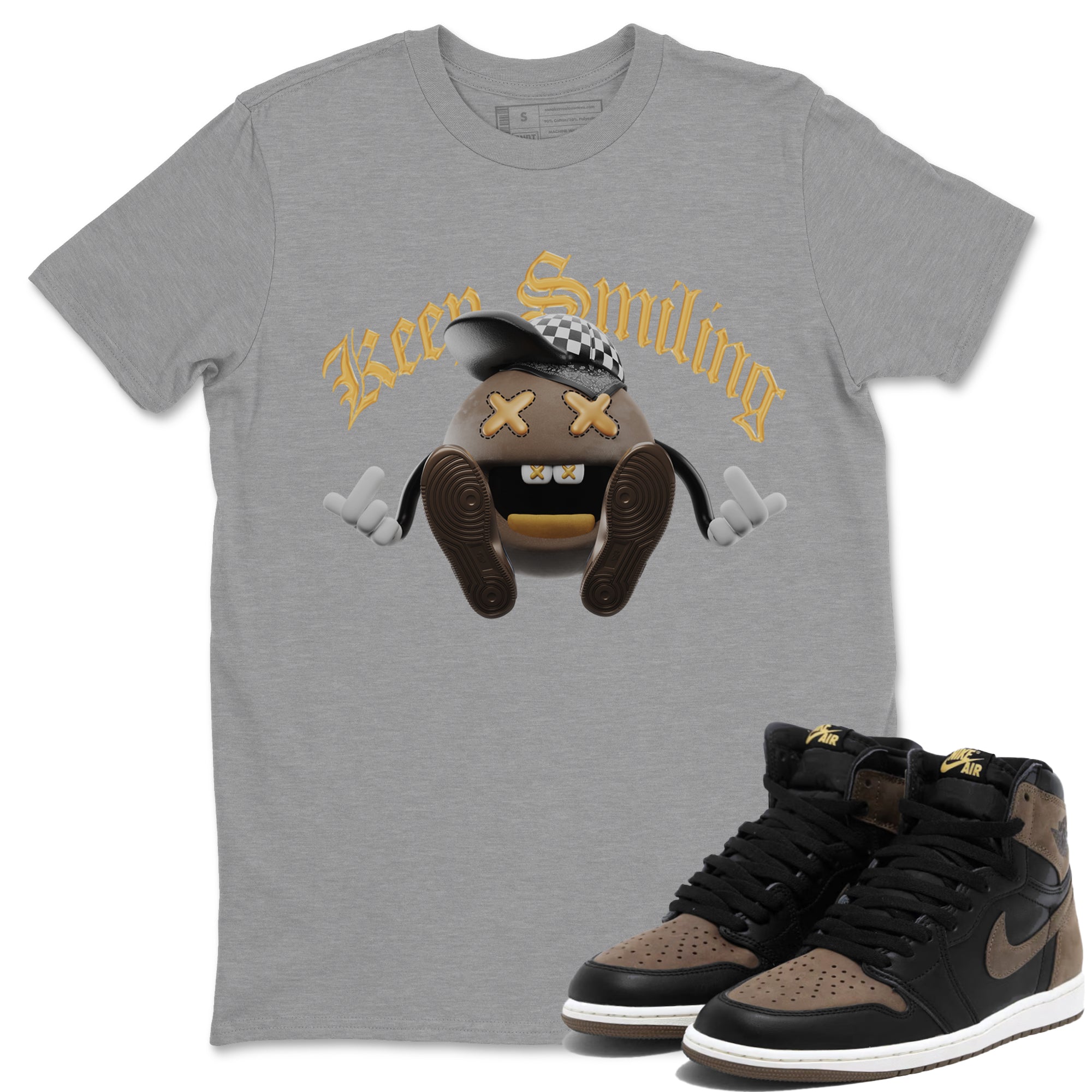 Keep Smiling snkmatch Tee - Air Jordan 1 Palomino