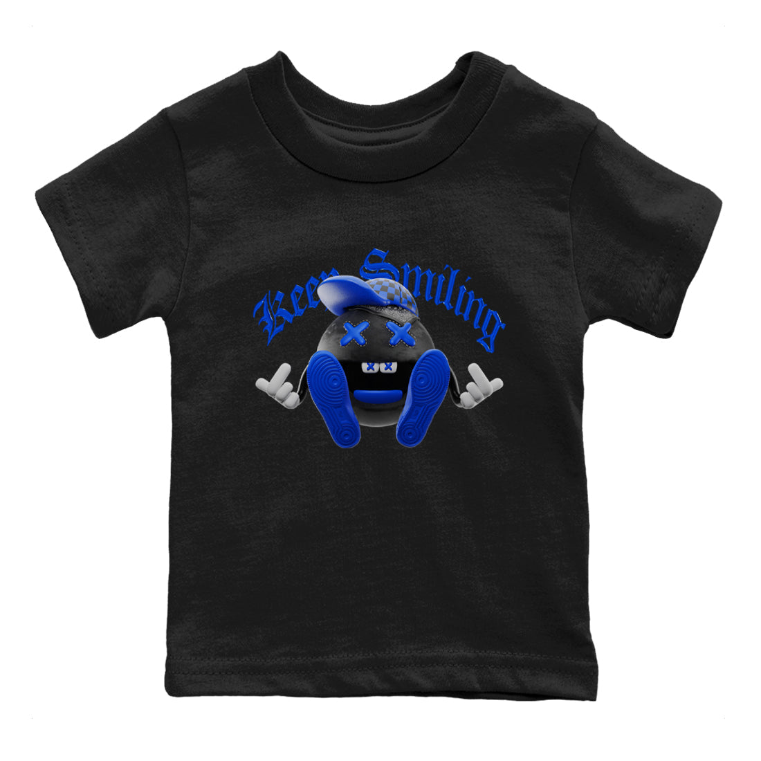 Keep Smiling snkmatch Tee Kids - Air Jordan 1 Royal Reimagined