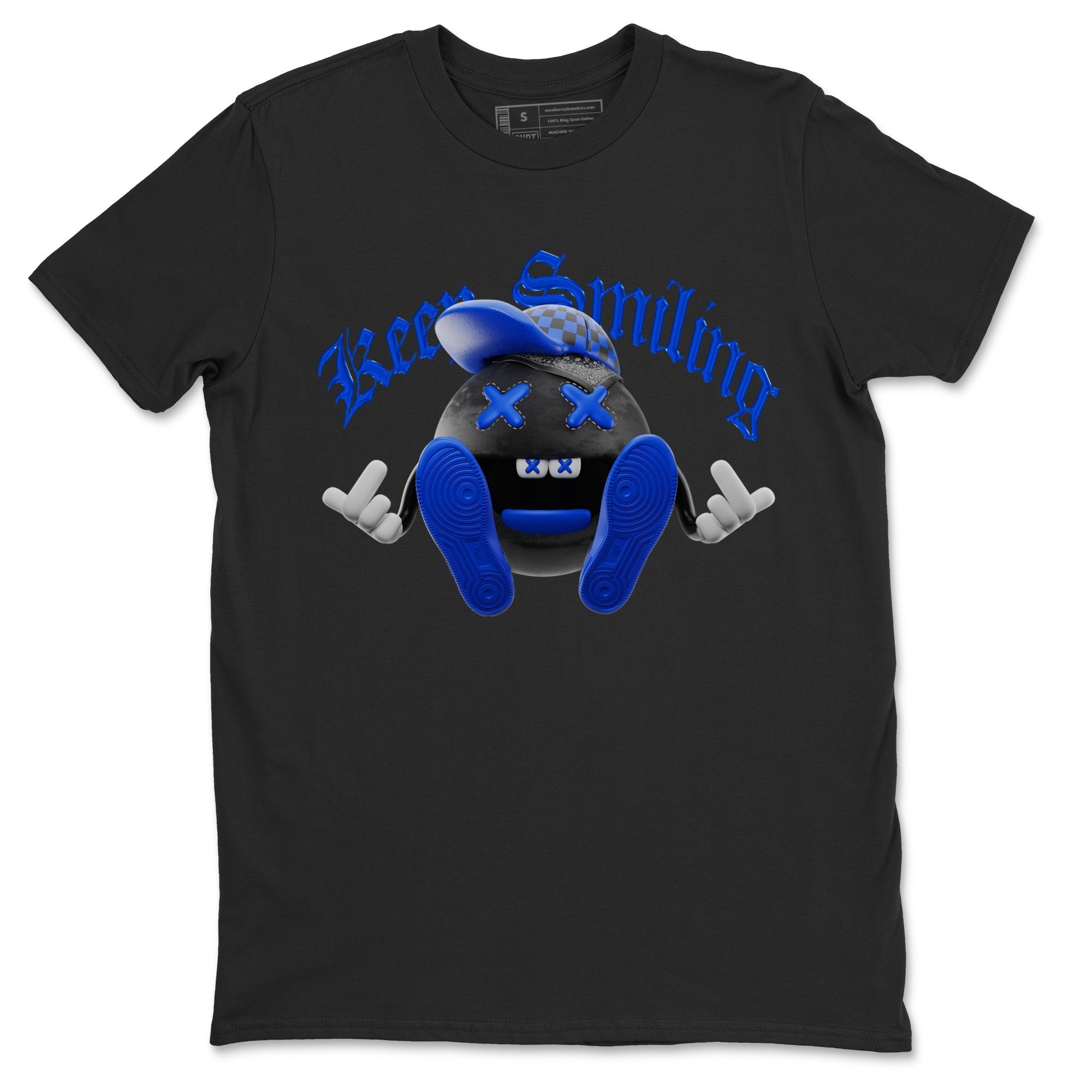 Keep Smiling snkmatch Tee - Air Jordan 1 Royal Reimagined