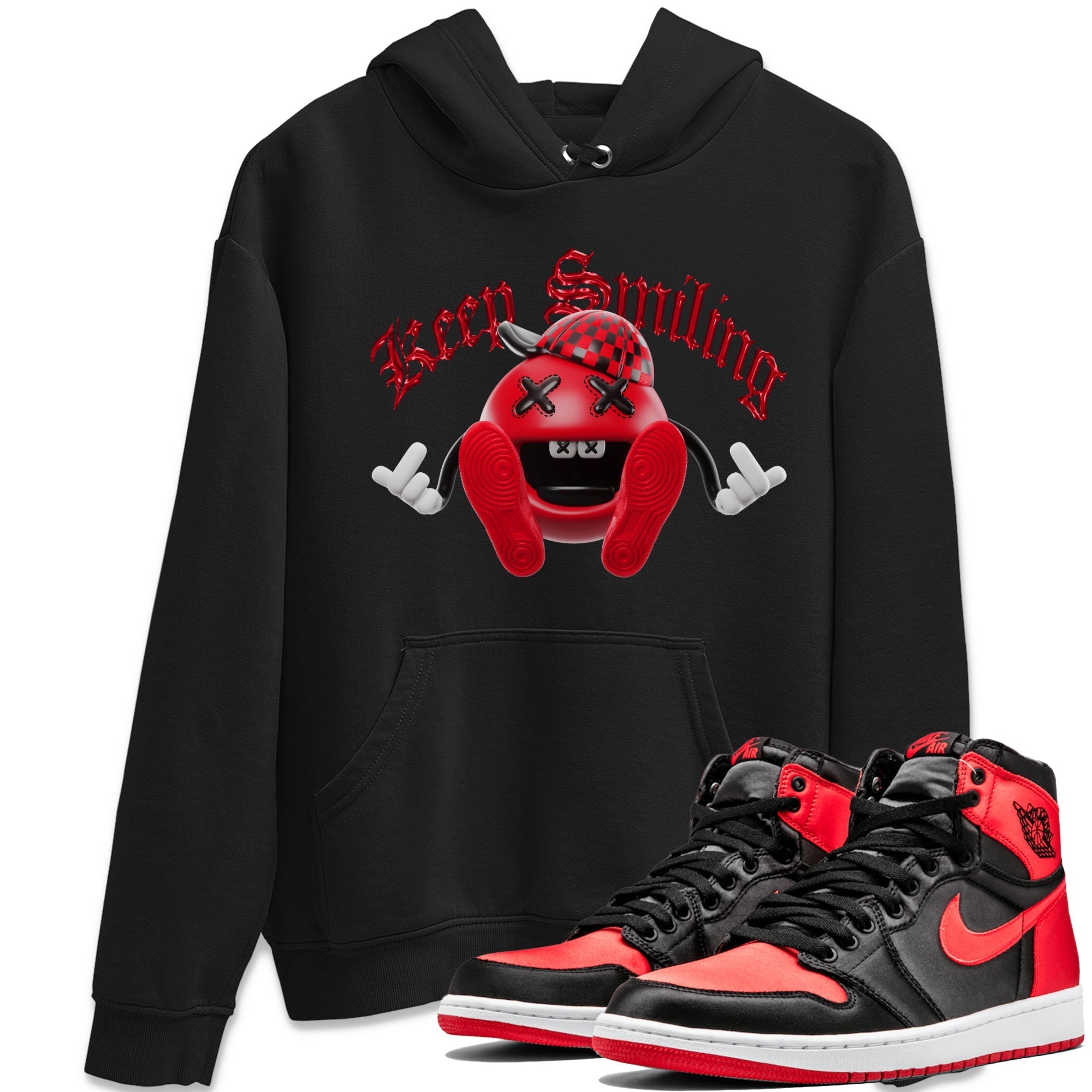 Keep Smiling Unisex Tops - Air Jordan 1 Satin Bred