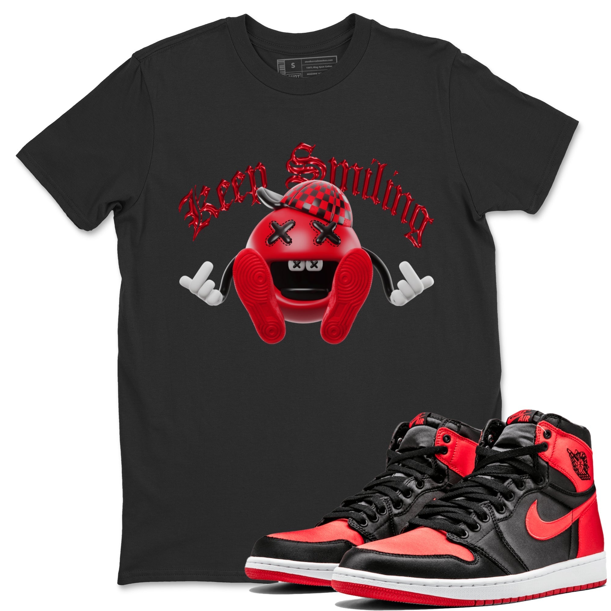 Keep Smiling Unisex Tops - Air Jordan 1 Satin Bred