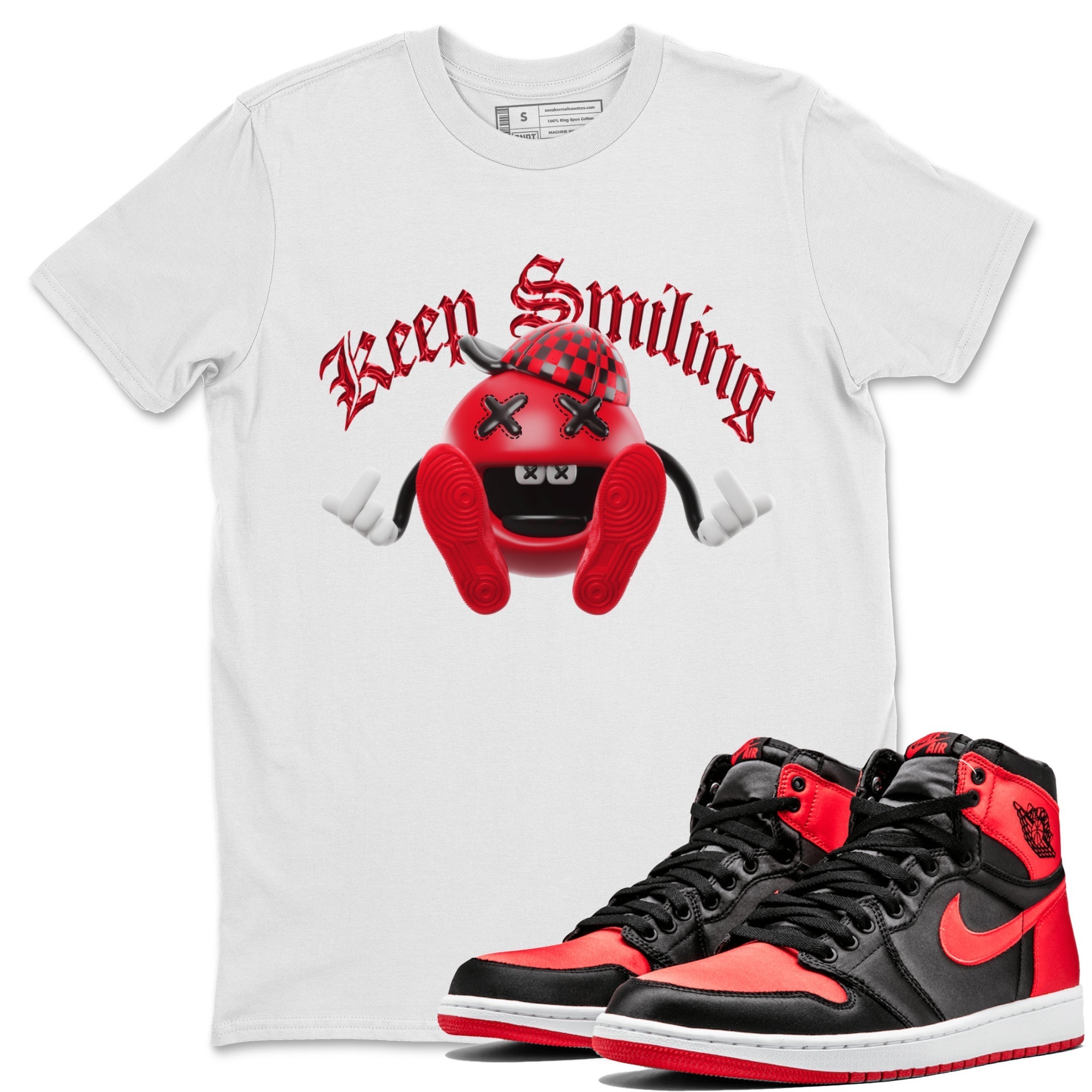 Keep Smiling Unisex Tops - Air Jordan 1 Satin Bred