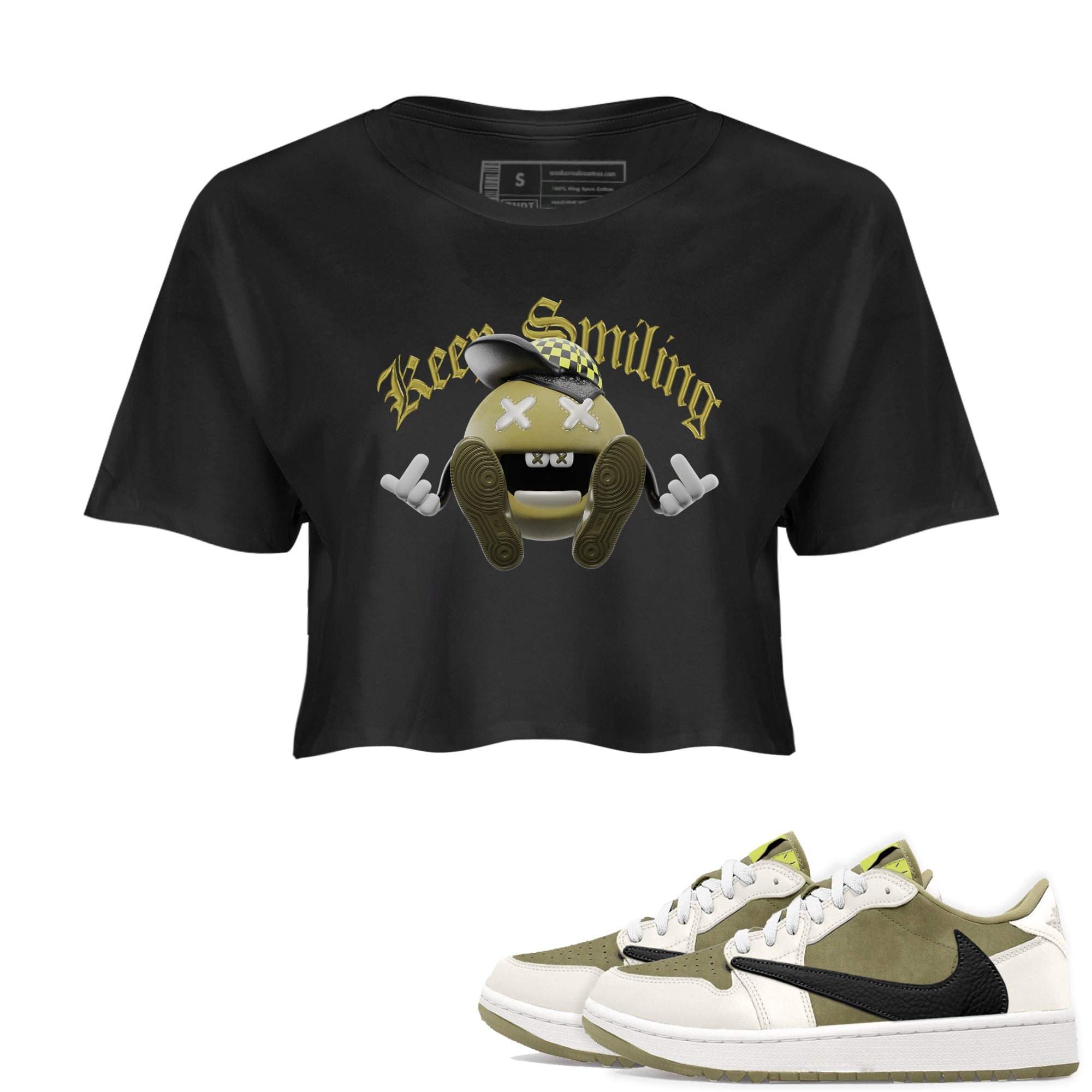 Keep Smiling snkmatch Women's Top - Air Jordan 1 Travis Scott Golf