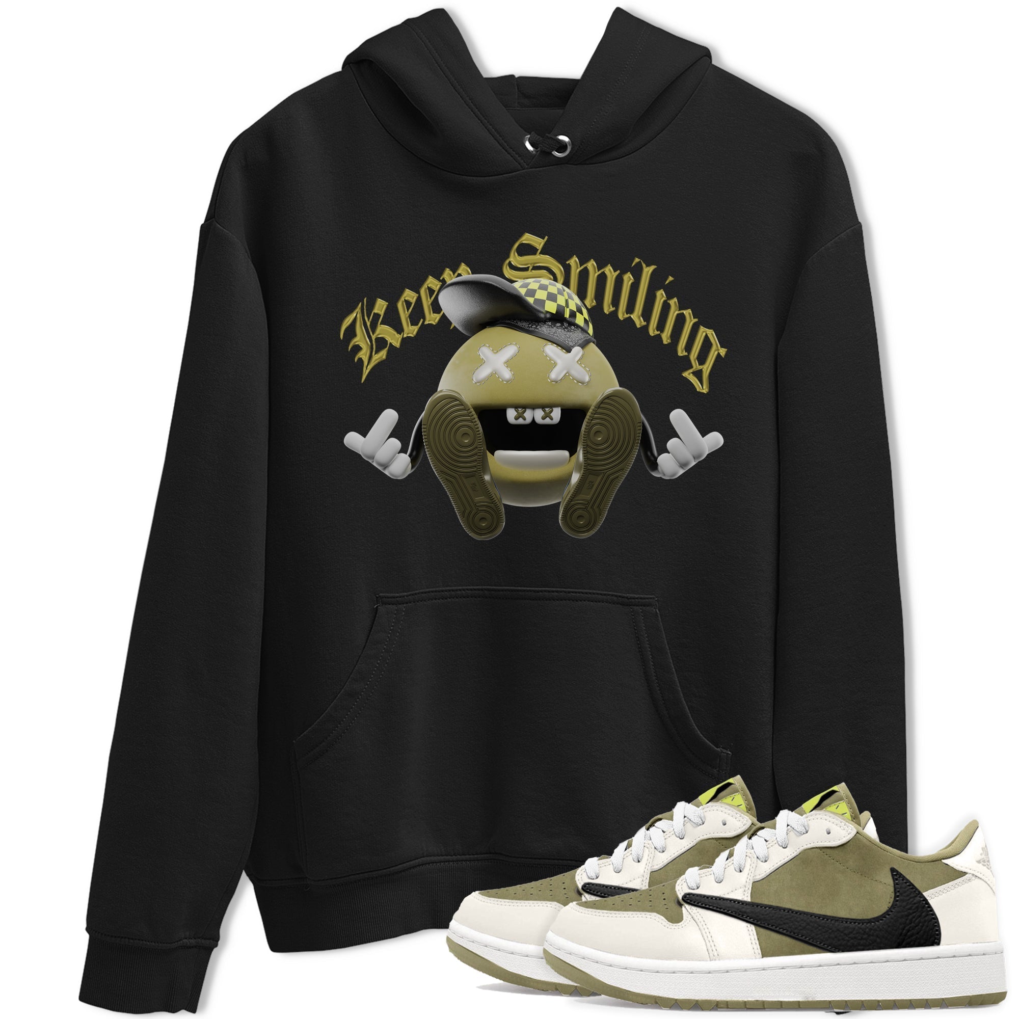 Keep Smiling snkmatch Tee - Air Jordan 1 Travis Scott Golf