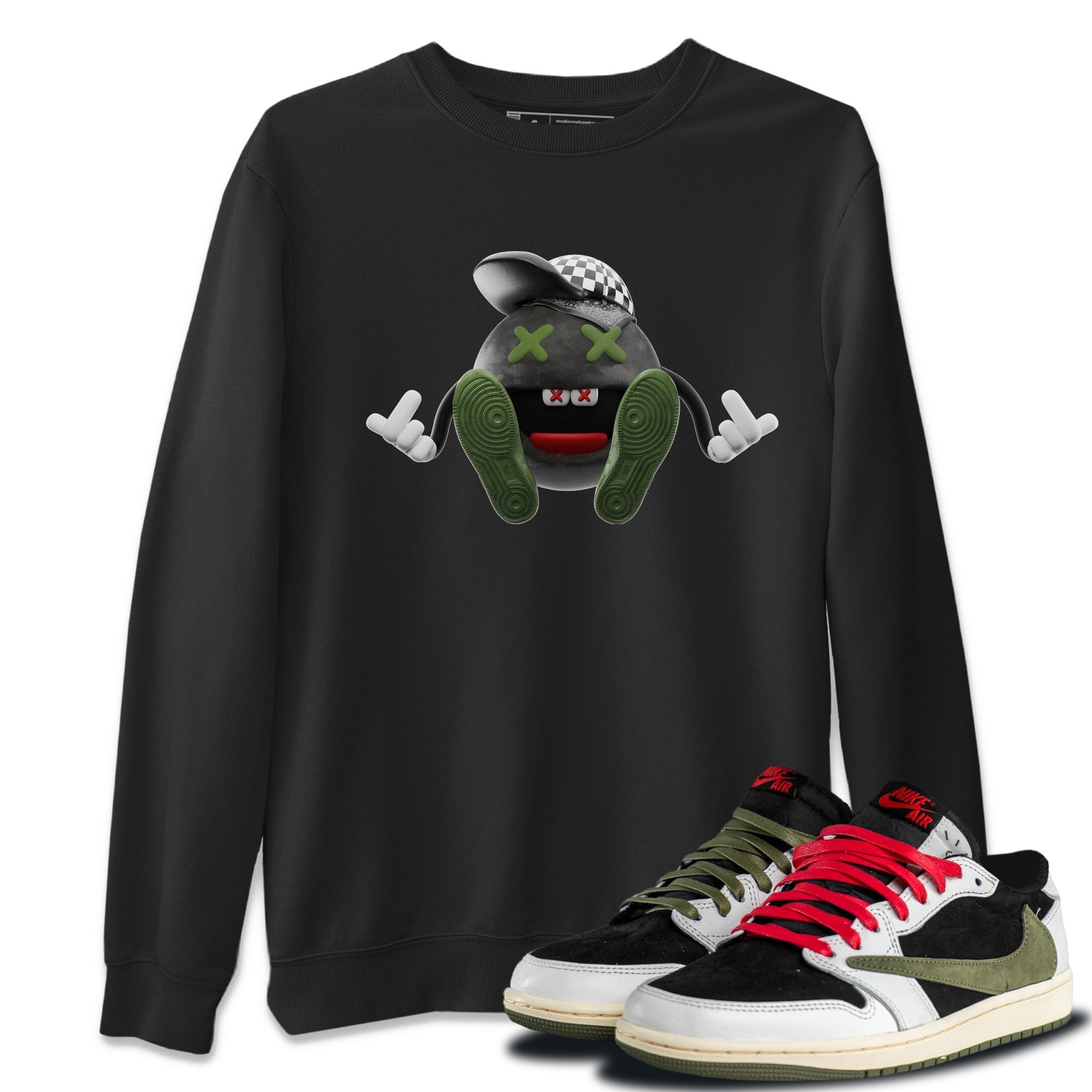 Keep Smiling Unisex Tops - Air Jordan 1 Travis Scott Olive