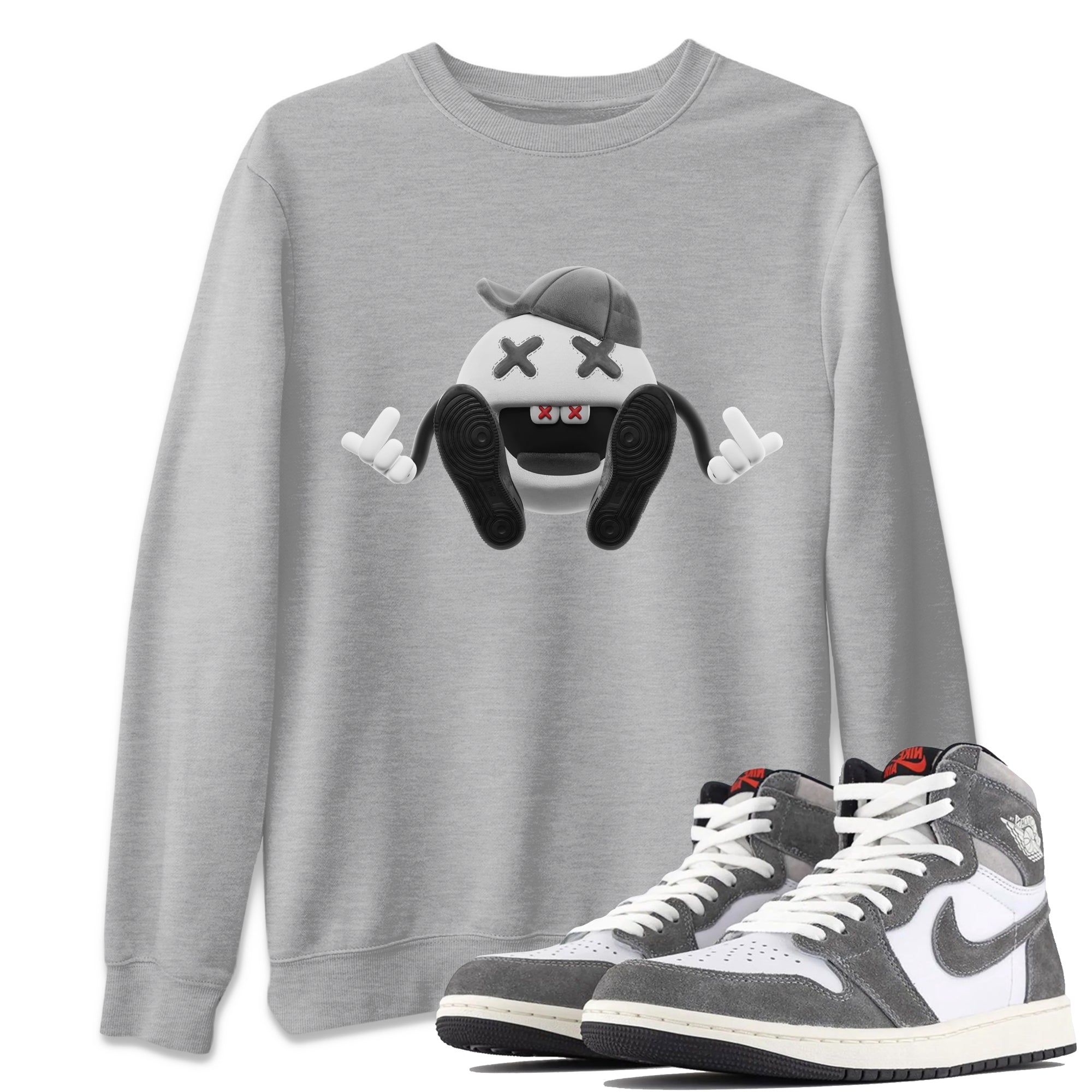 Keep Smiling Unisex Tops - Air Jordan 1 Washed Heritage
