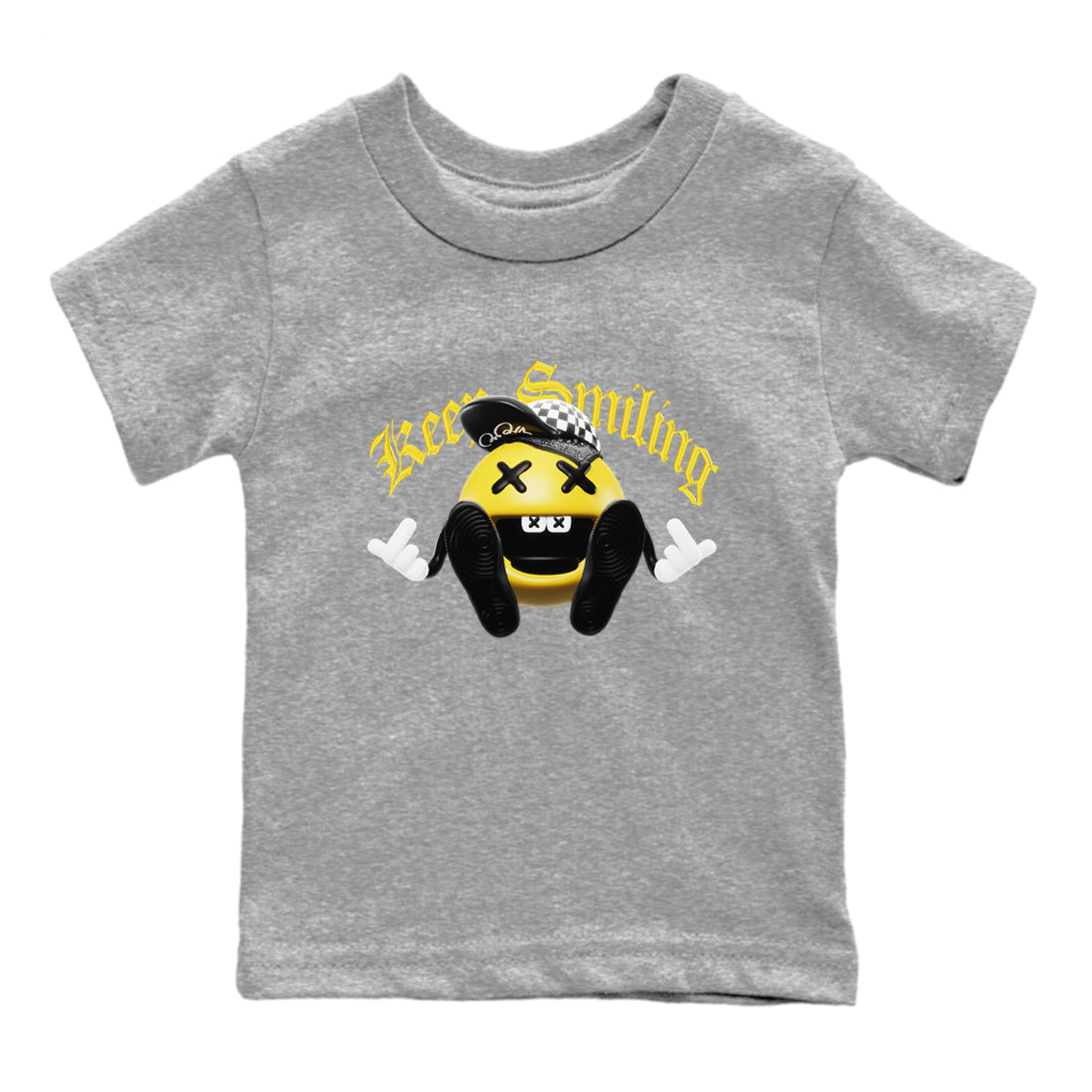 Keep Smiling snkmatch Tees Kids - Air Jordan 1 Yellow Ochre