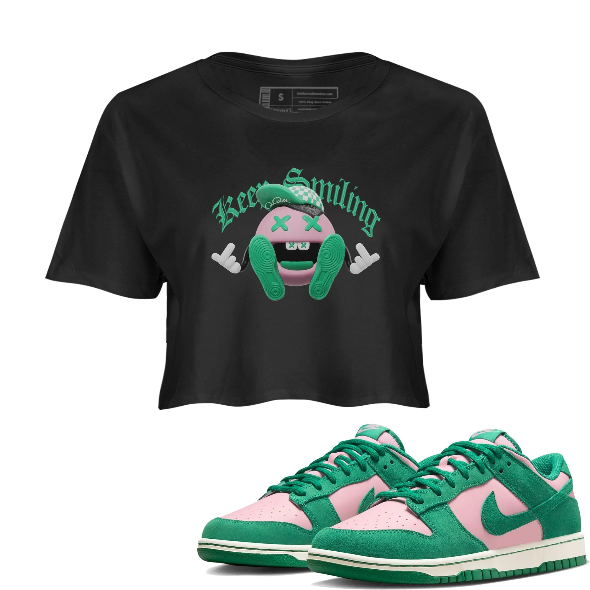 Keep Smiling snkmatch Women's Top - Dunk Medium Soft Pink Malachite