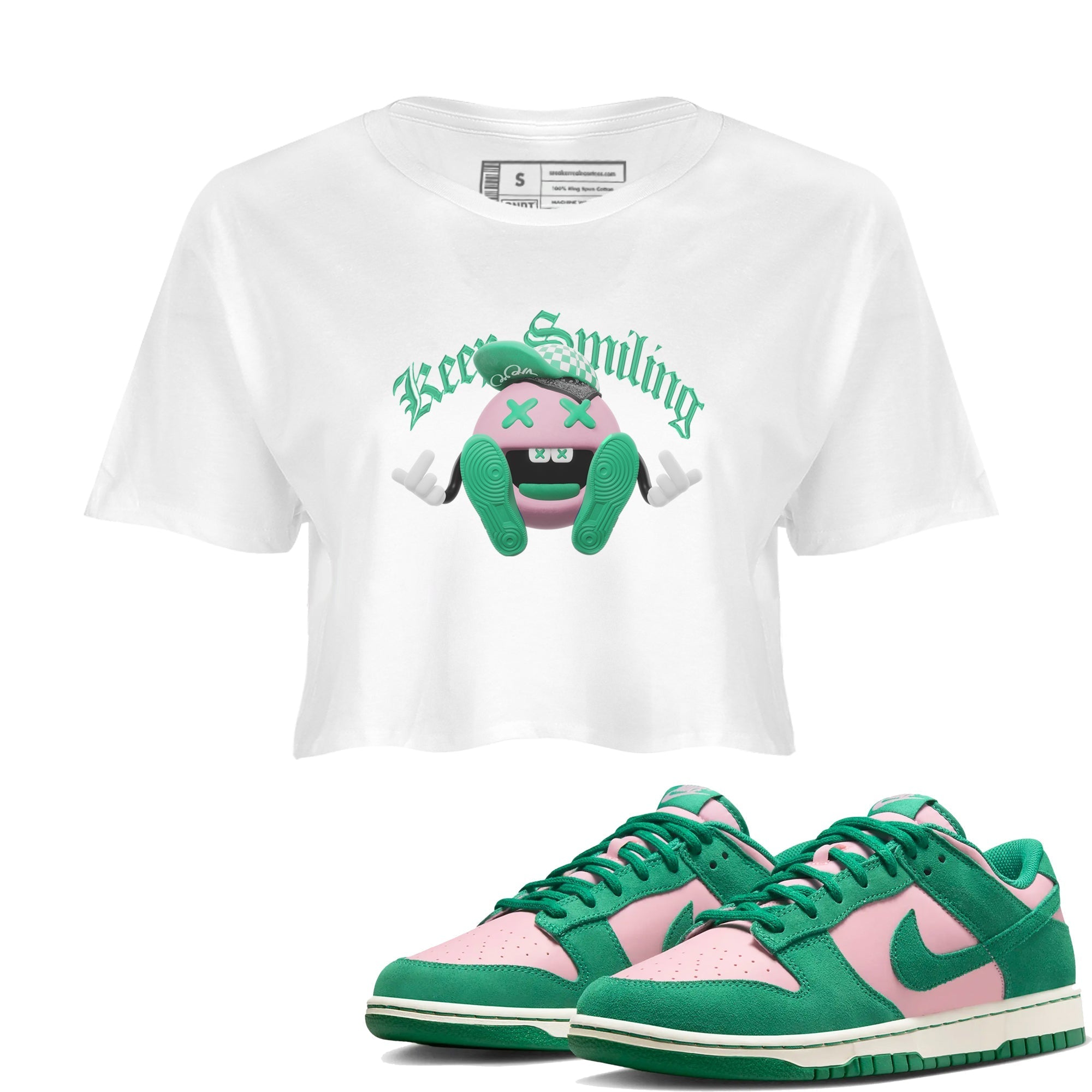Keep Smiling snkmatch Women's Top - Dunk Medium Soft Pink Malachite