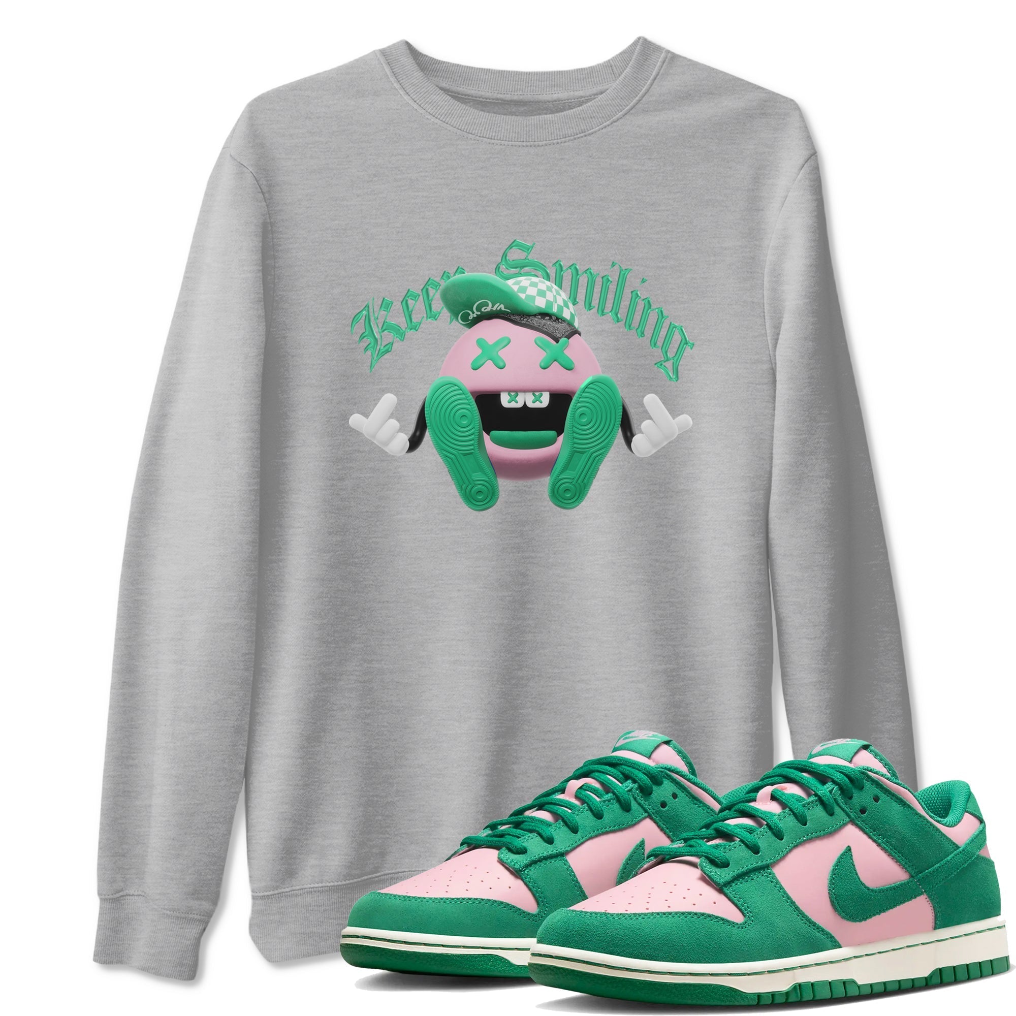 Keep Smiling snkmatch Tees - Dunk Medium Soft Pink Malachite