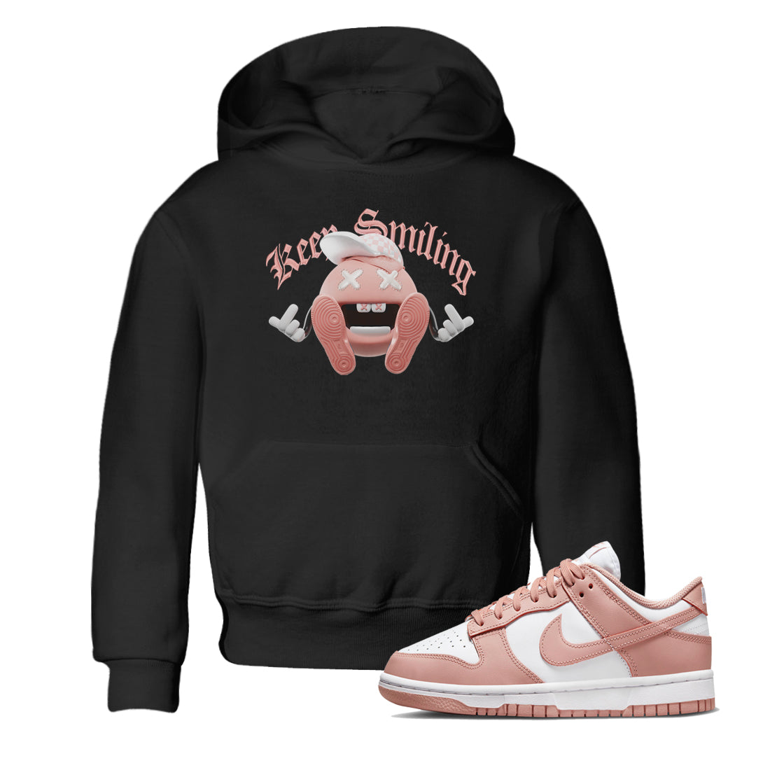Keep Smiling snkmatch Tee Kids - Dunk Rose Whisper