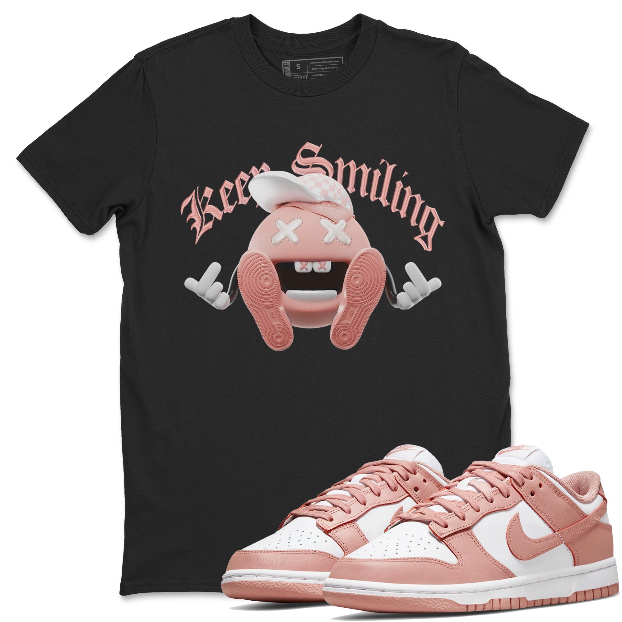 Keep Smiling snkmatch Tee - Dunk Rose Whisper