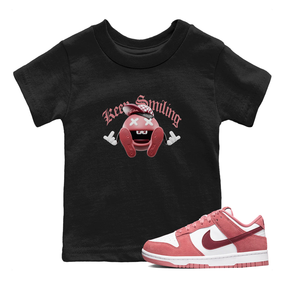 Keep Smiling snkmatch Tee Kids - Dunk Valentines Day 2024
