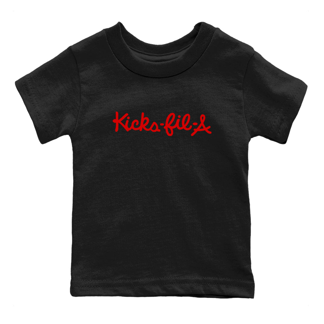 Kick Fil A snkmatch Tees Kids - Air Jordan 1 Black Toe Reimagined