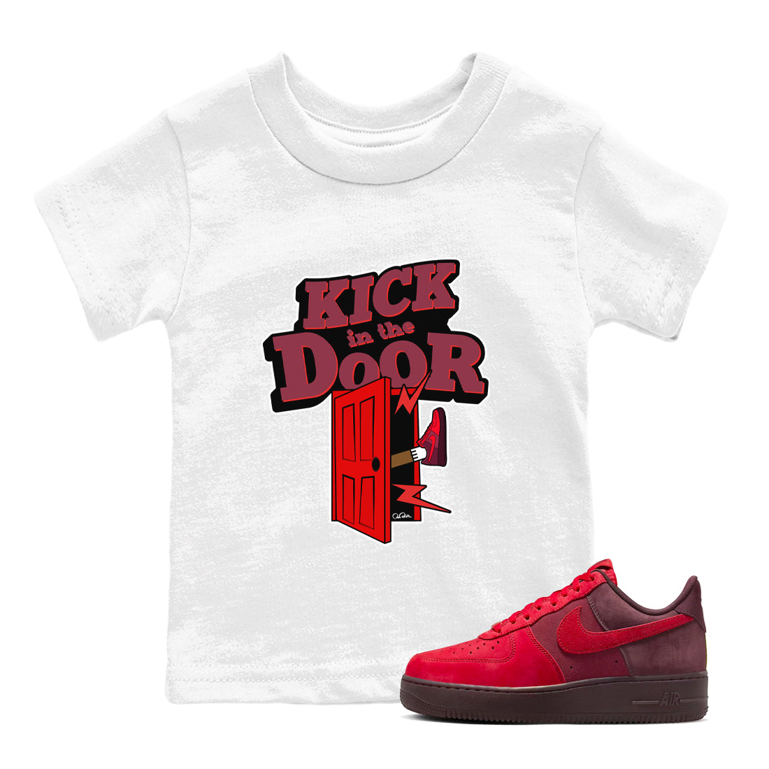 Kick In The Door snkmatch Tees Kids - Air Force 1 Layers Of Love