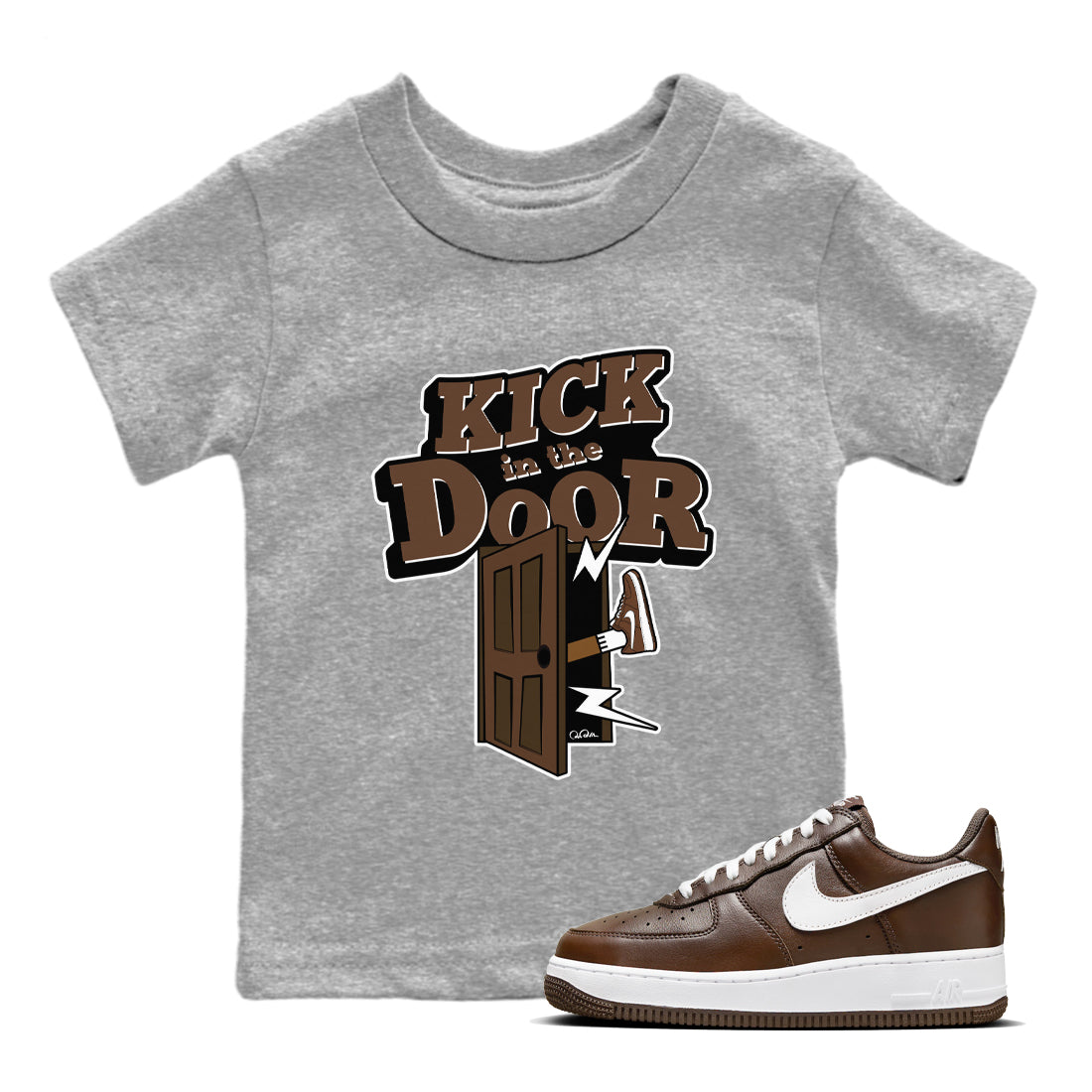 Kick In The Door snkmatch Tee Kids - Air Force 1 Chocolate