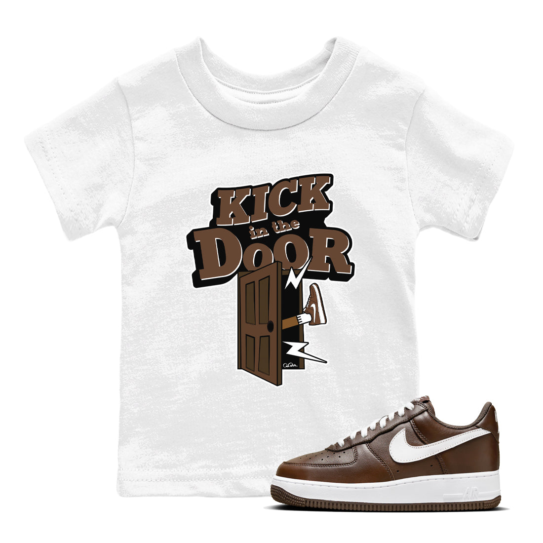 Kick In The Door snkmatch Tee Kids - Air Force 1 Chocolate