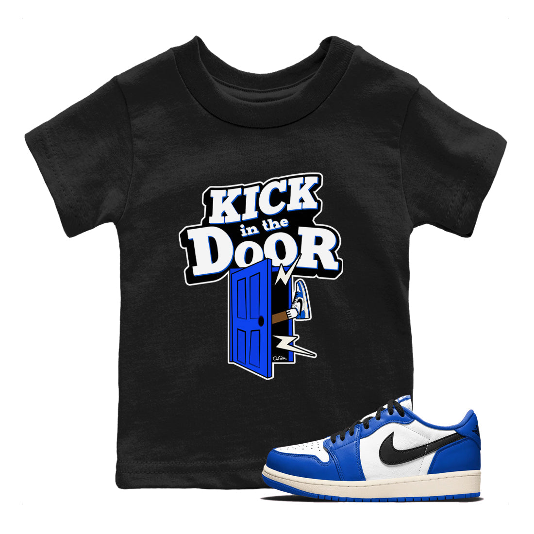 Kick In The Door snkmatch Tees Kids - Air Jordan 1 Game Royal