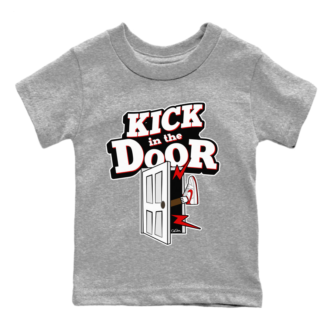 Kick In The Door snkmatch Tee Kids - Air Jordan 1 University Red