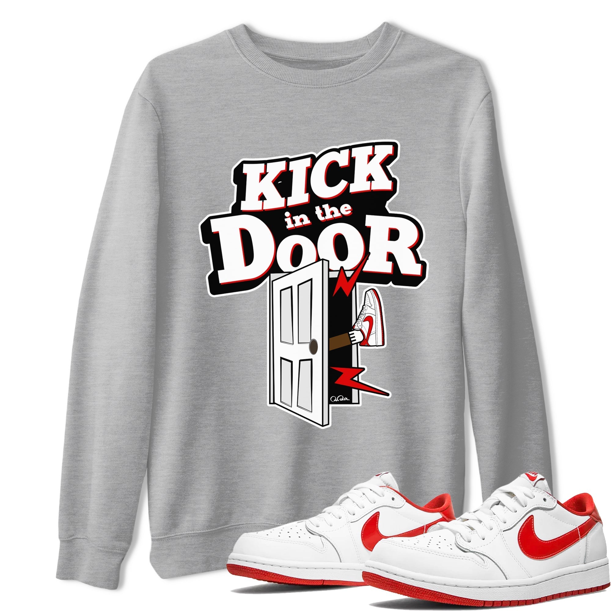 Kick In The Door snkmatch Tee - Air Jordan 1 University Red