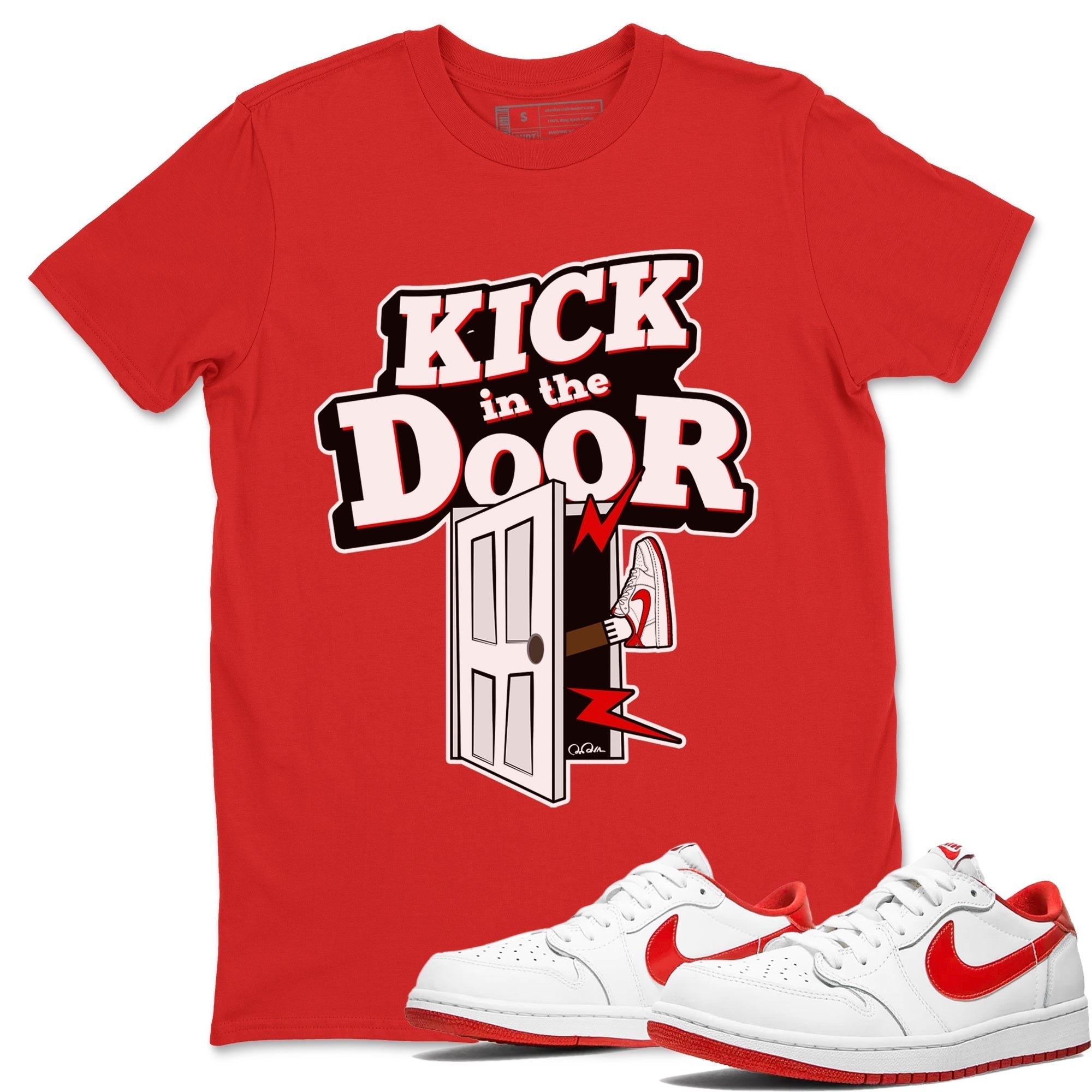 Kick In The Door snkmatch Tee - Air Jordan 1 University Red