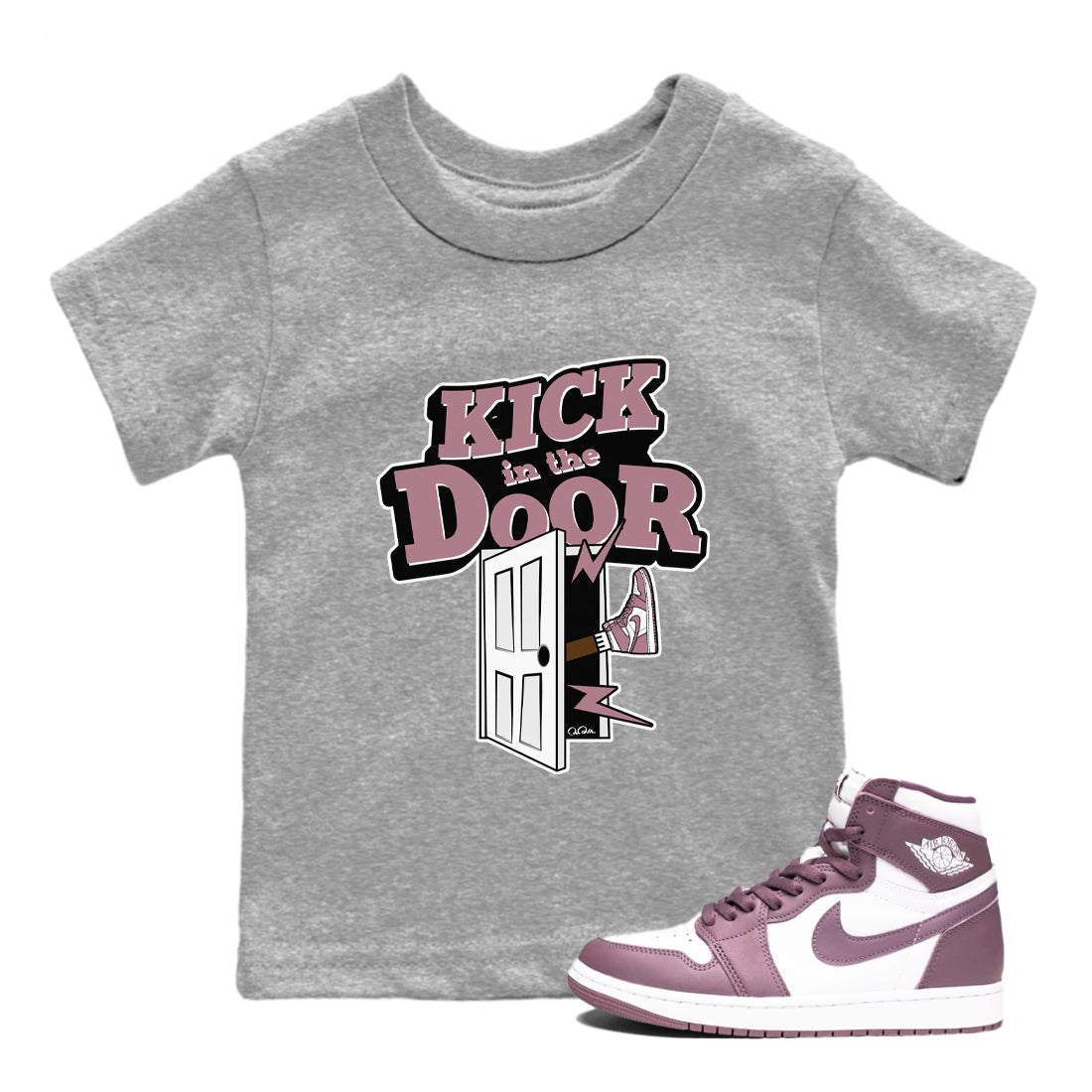 Kick In The Door snkmatch Tee Kids - Air Jordan 1 Mauve
