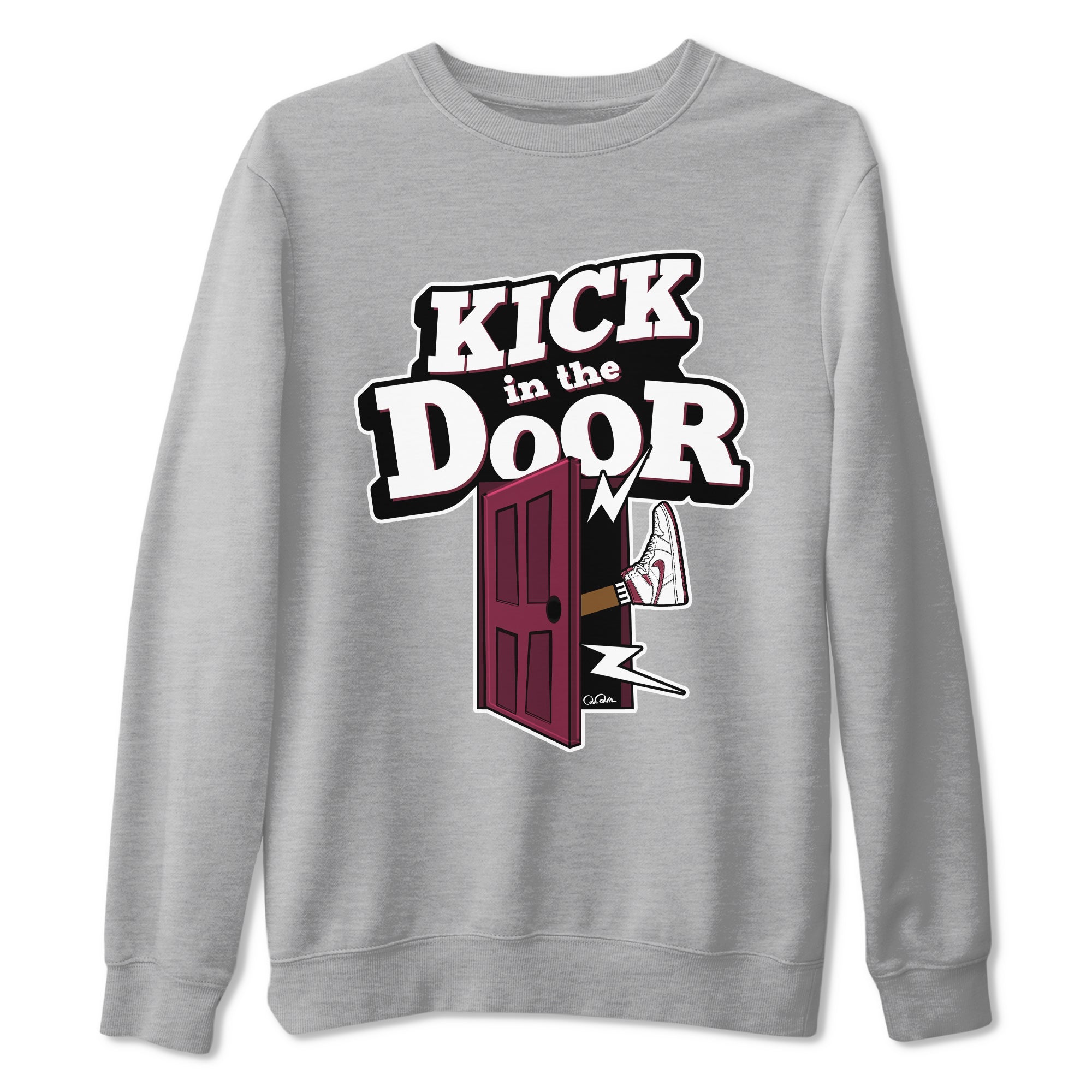 Kick In The Door snkmatch Tee - Air Jordan 1 Metallic Burgundy