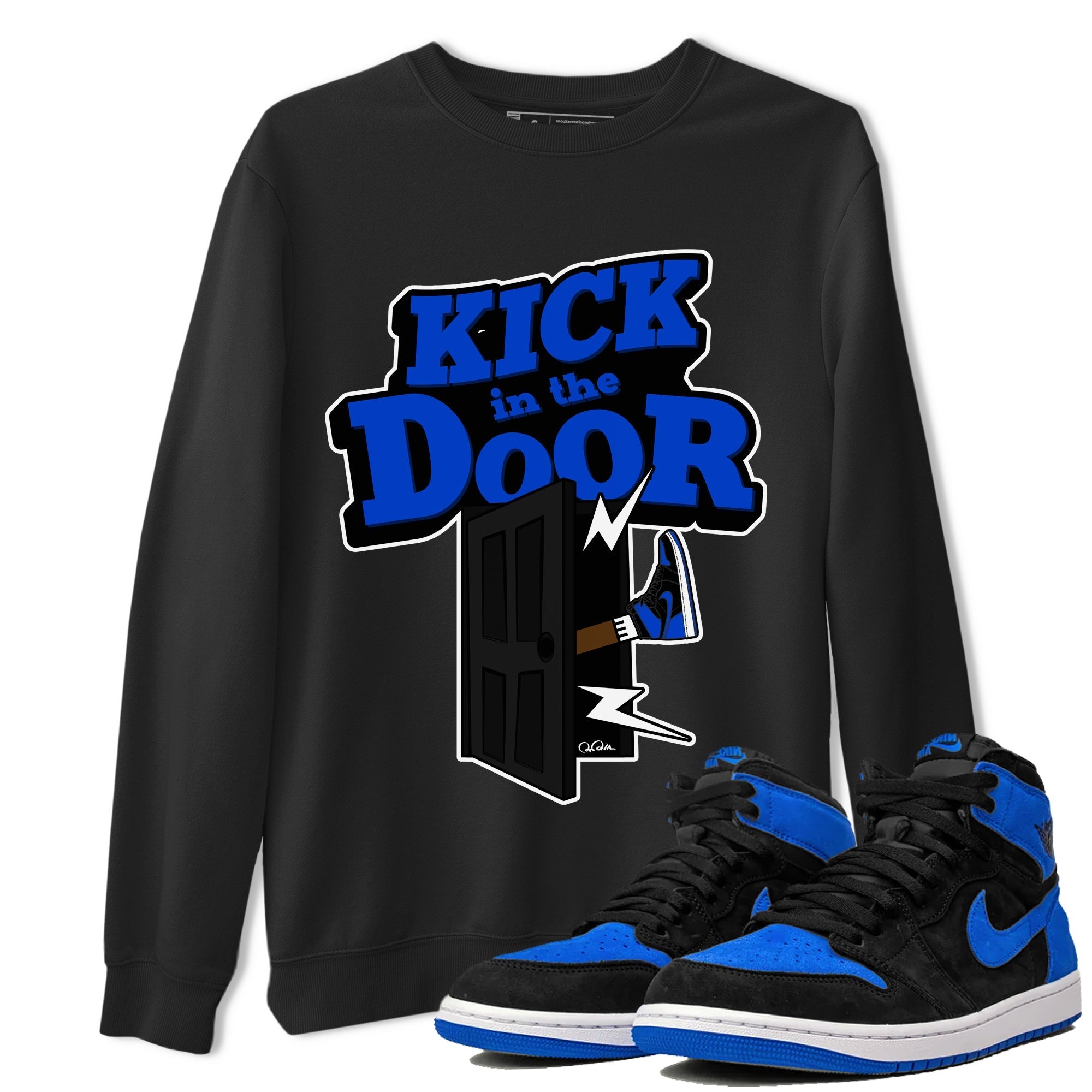 Kick In The Door snkmatch Tee - Air Jordan 1 Royal Reimagined