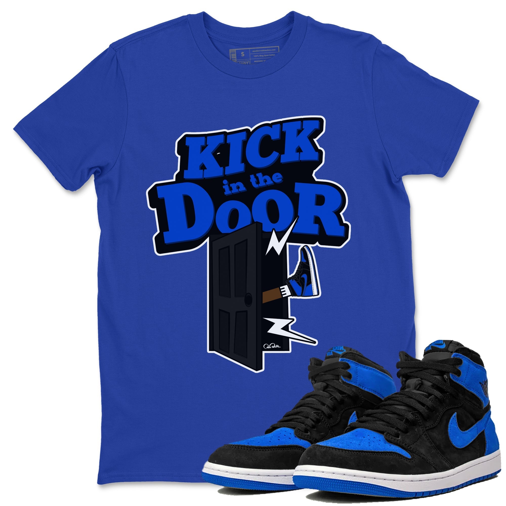Kick In The Door snkmatch Tee - Air Jordan 1 Royal Reimagined