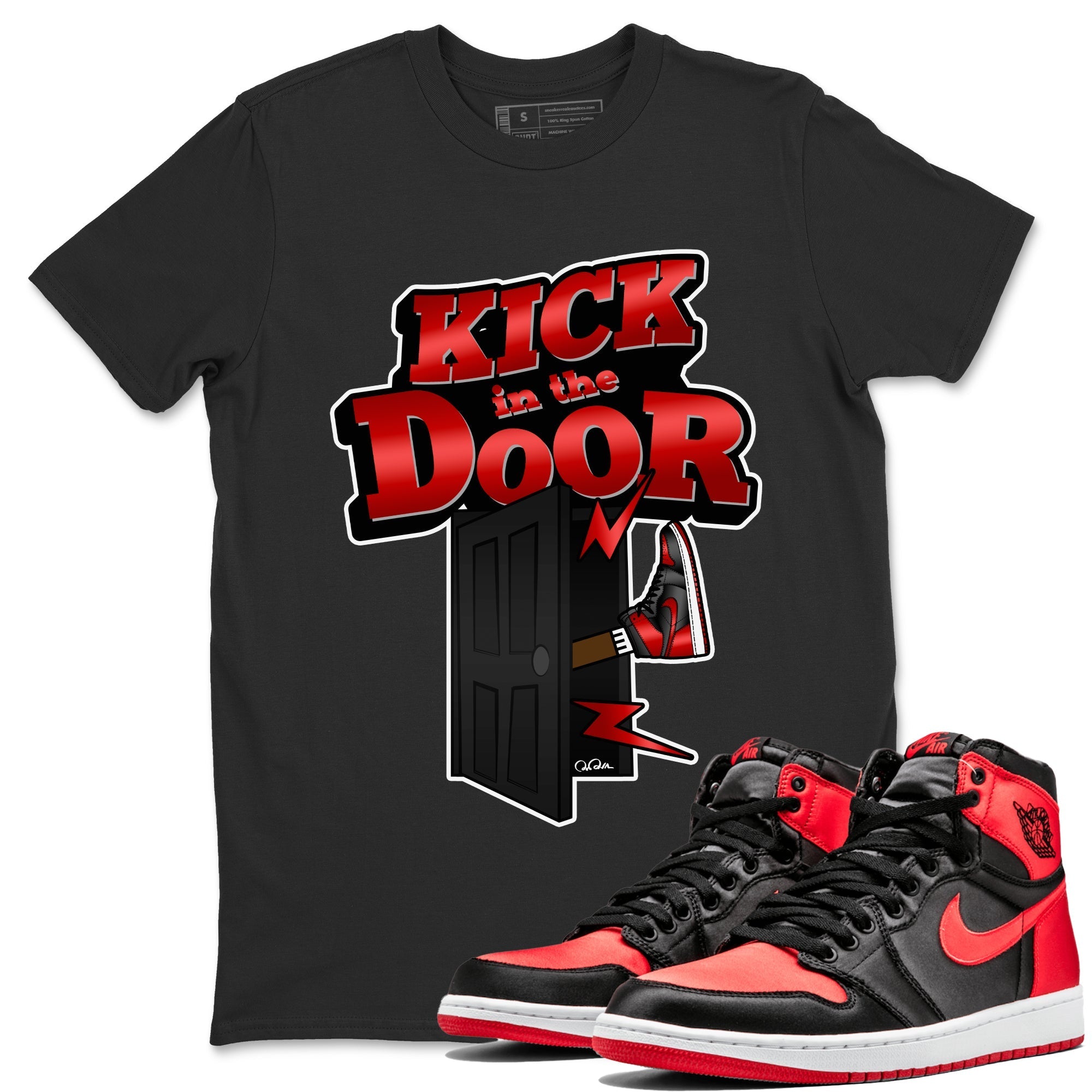 Kick In The Door Unisex Tops - Air Jordan 1 Satin Bred
