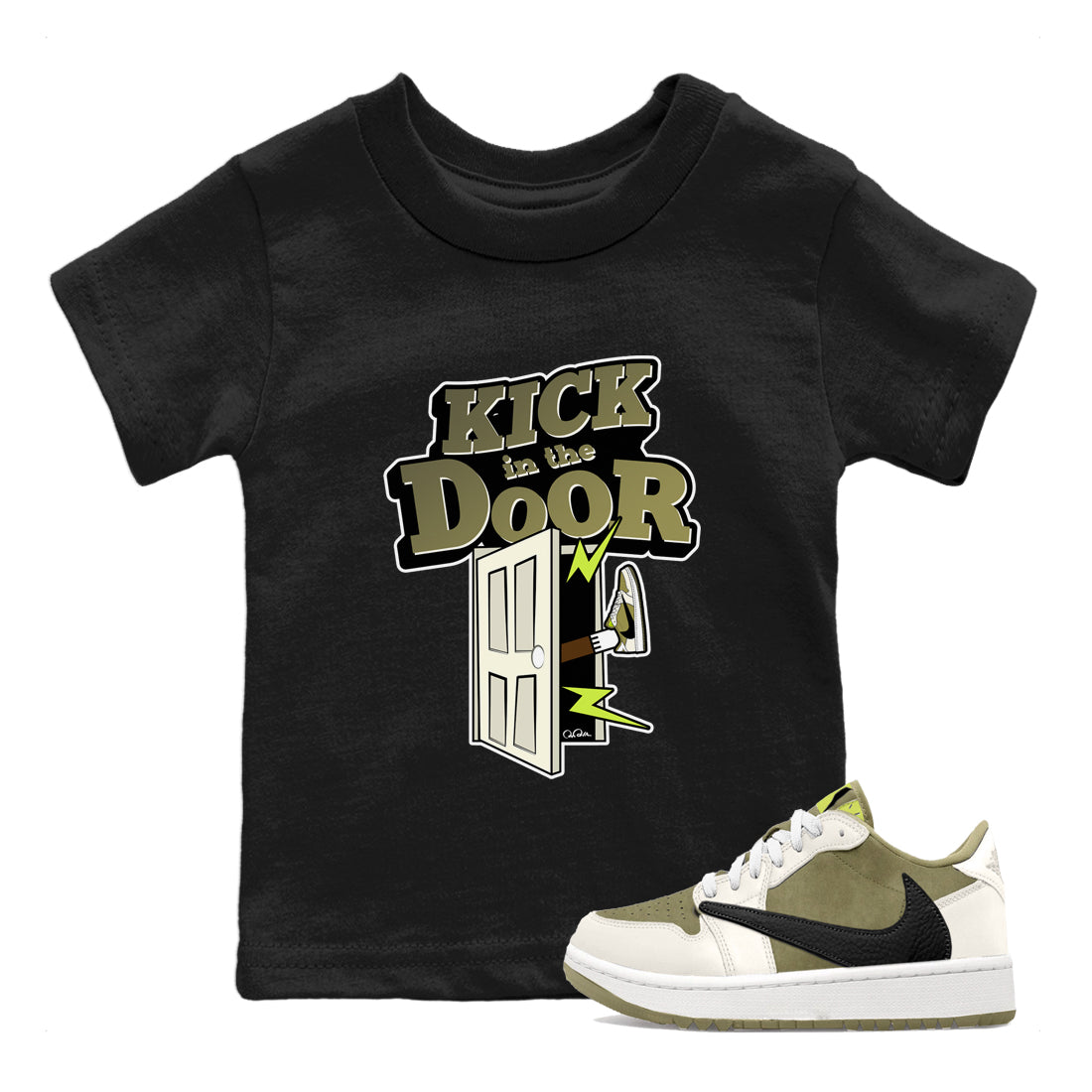 Kick In The Door snkmatch Tee Kids - Air Jordan 1 Travis Scott Golf