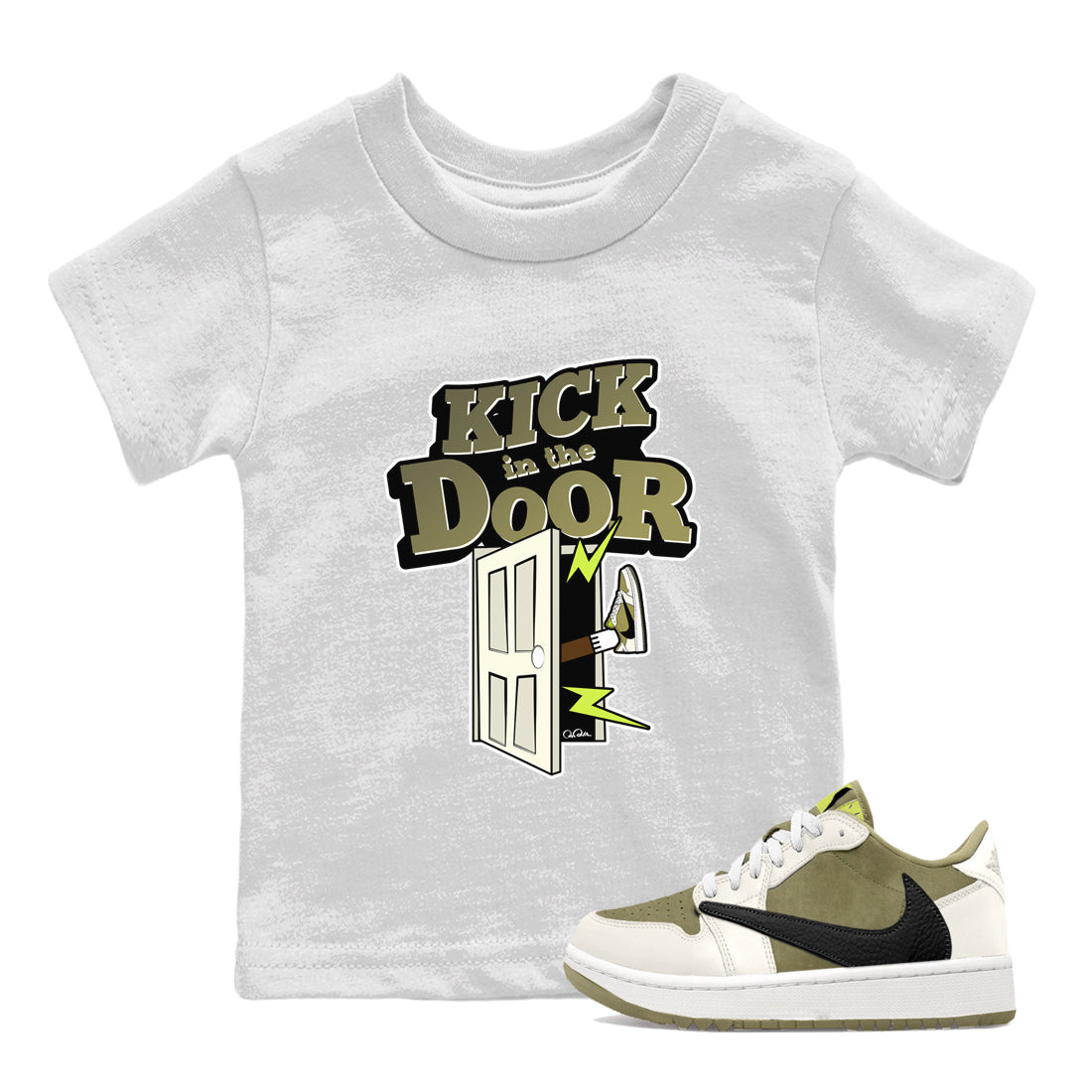 Kick In The Door snkmatch Tee Kids - Air Jordan 1 Travis Scott Golf