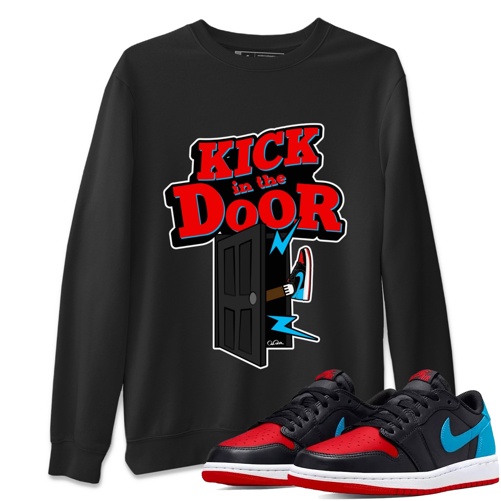 Kick In The Door Unisex Tops - Air Jordan 1 UNC to Chicago