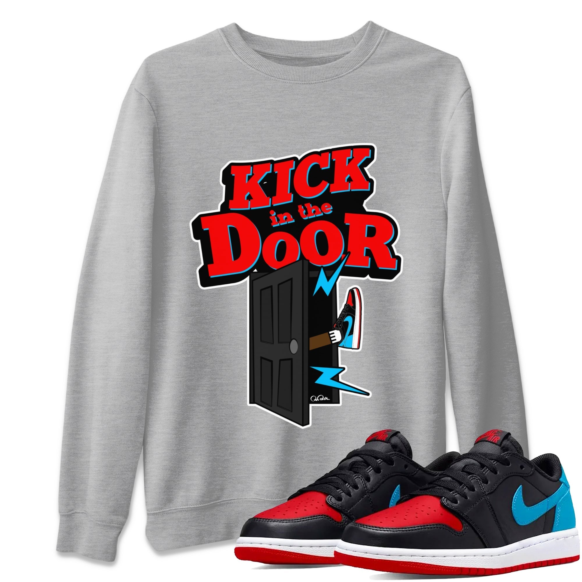 Kick In The Door Unisex Tops - Air Jordan 1 UNC to Chicago