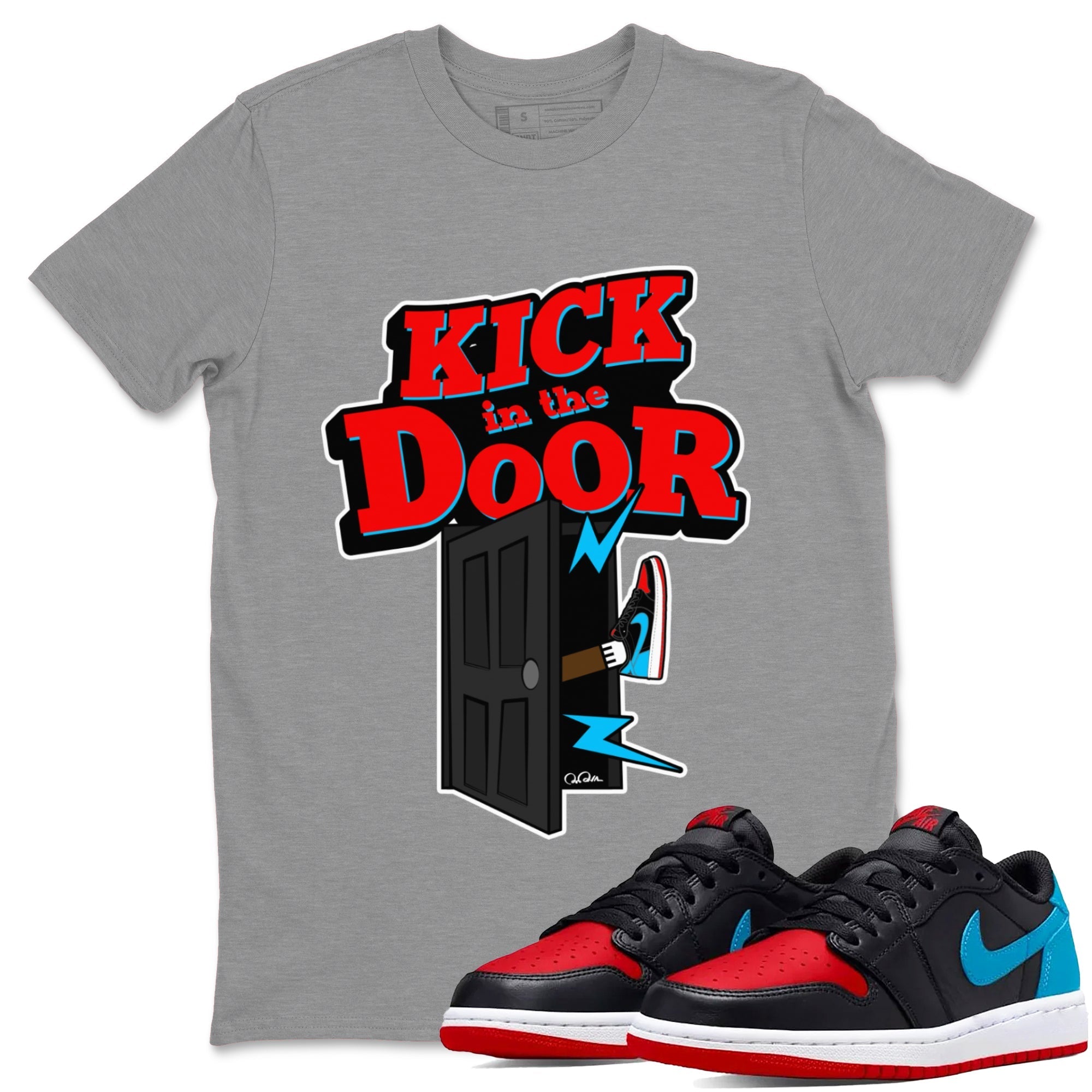 Kick In The Door Unisex Tops - Air Jordan 1 UNC to Chicago