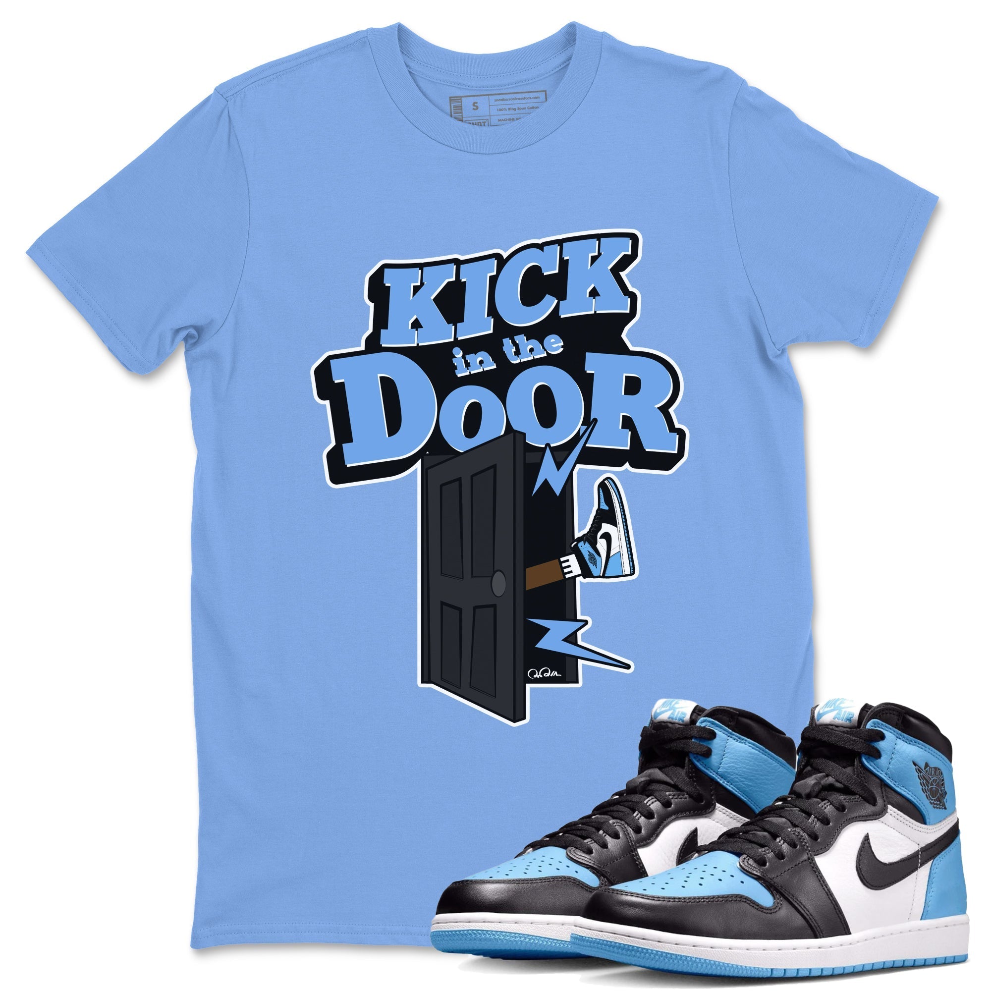 Kick In The Door Unisex Tops - Air Jordan 1 UNC Toe