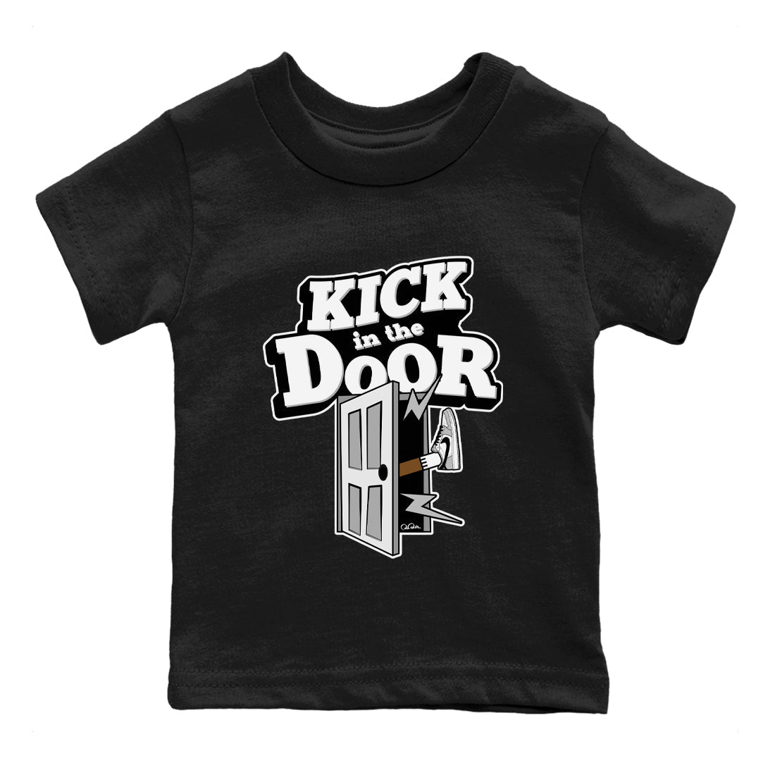 Kick In The Door snkmatch Tees Kids - Air Jordan 1 Wolf Grey