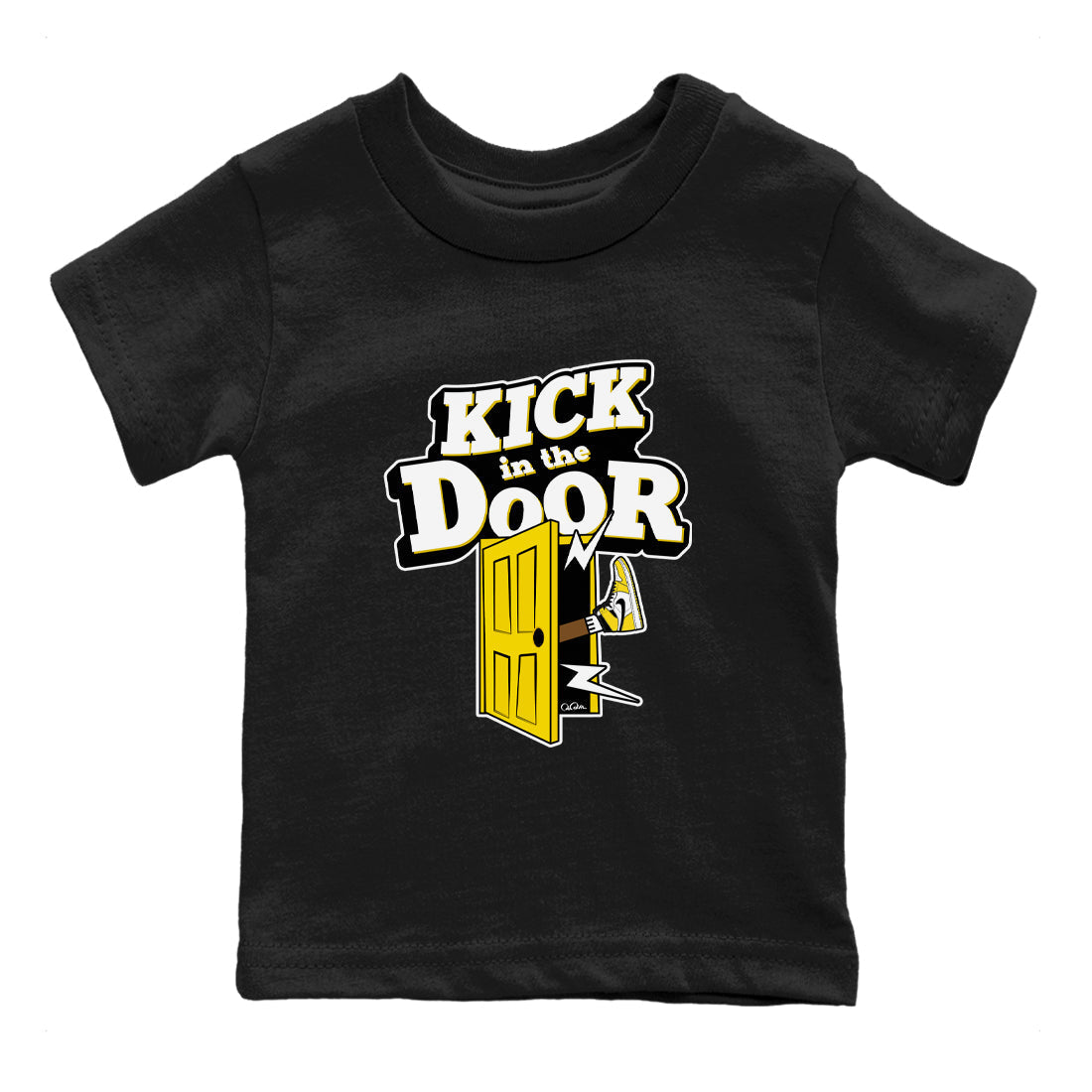 Kick In The Door snkmatch Tees Kids - Air Jordan 1 Yellow Ochre