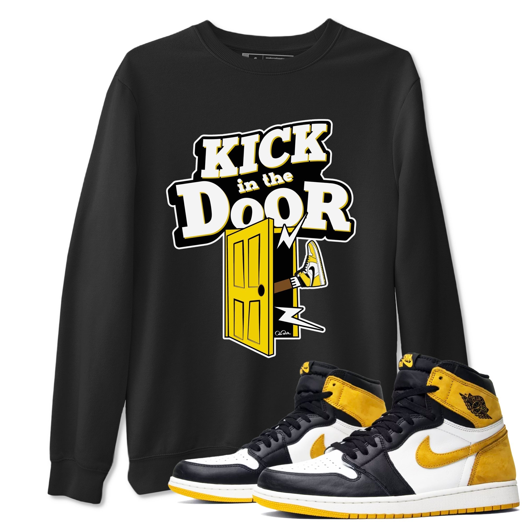 Kick In The Door snkmatch Tees - Air Jordan 1 Yellow Ochre