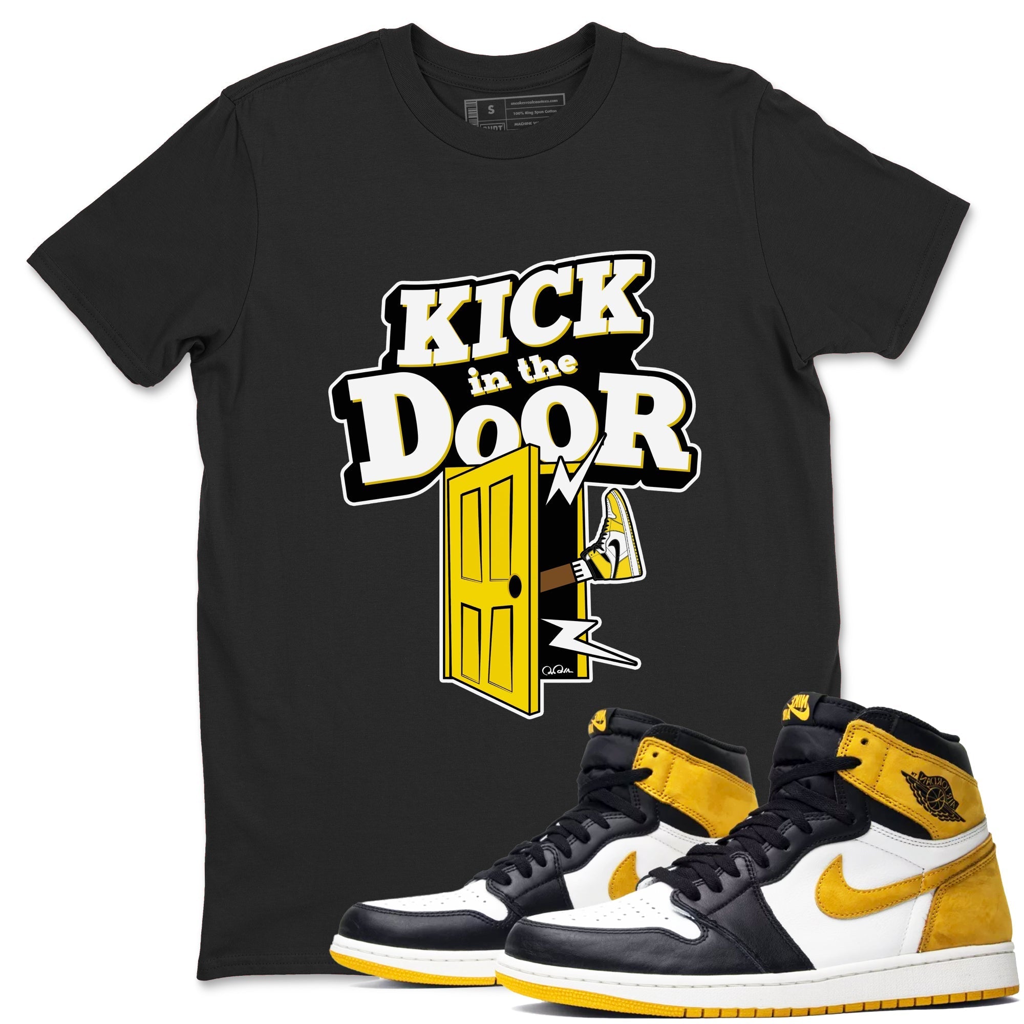 Kick In The Door snkmatch Tees - Air Jordan 1 Yellow Ochre