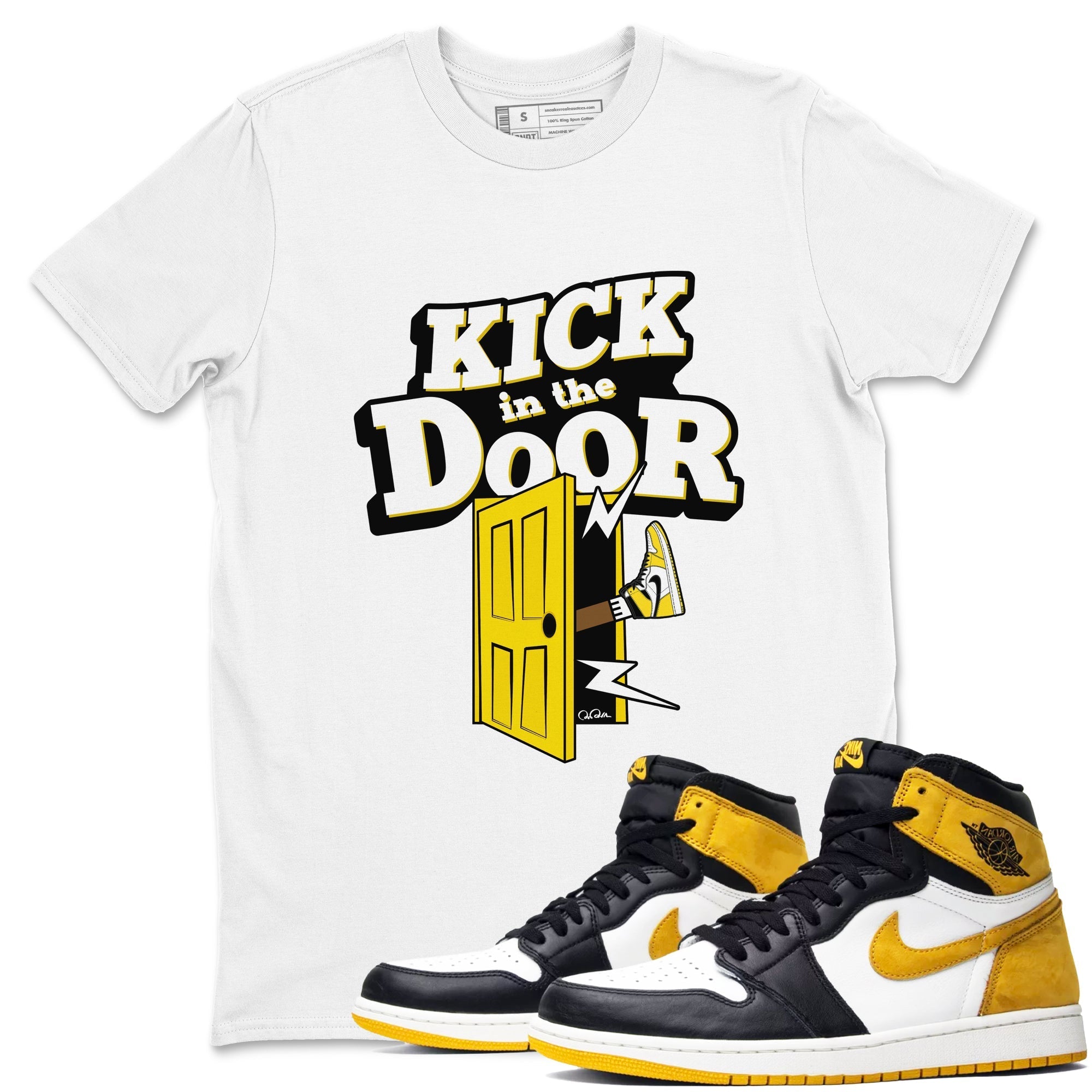 Kick In The Door snkmatch Tees - Air Jordan 1 Yellow Ochre