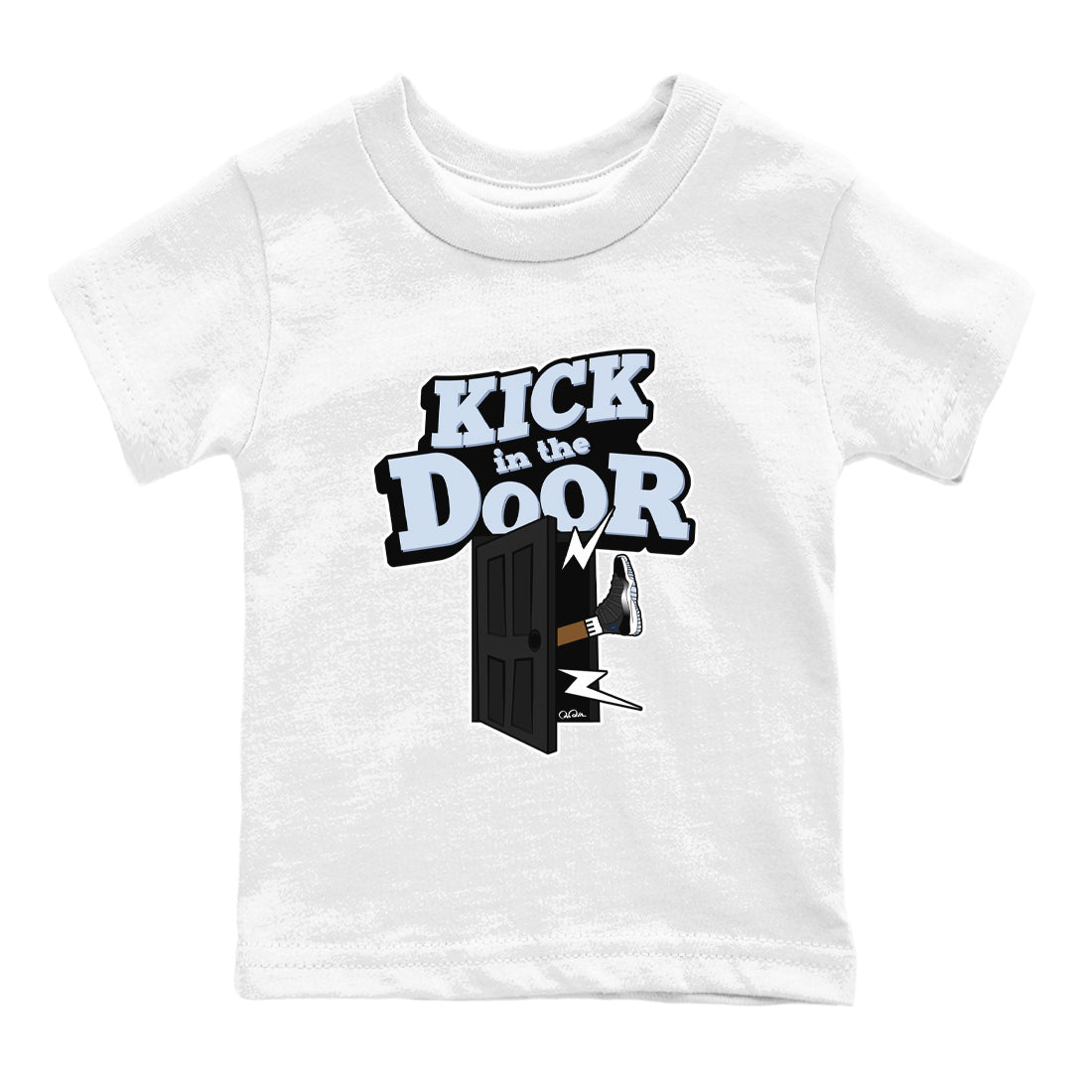 Kick In The Door snkmatch Tee Kids - Air Jordan 11 Black and Varsity Royal